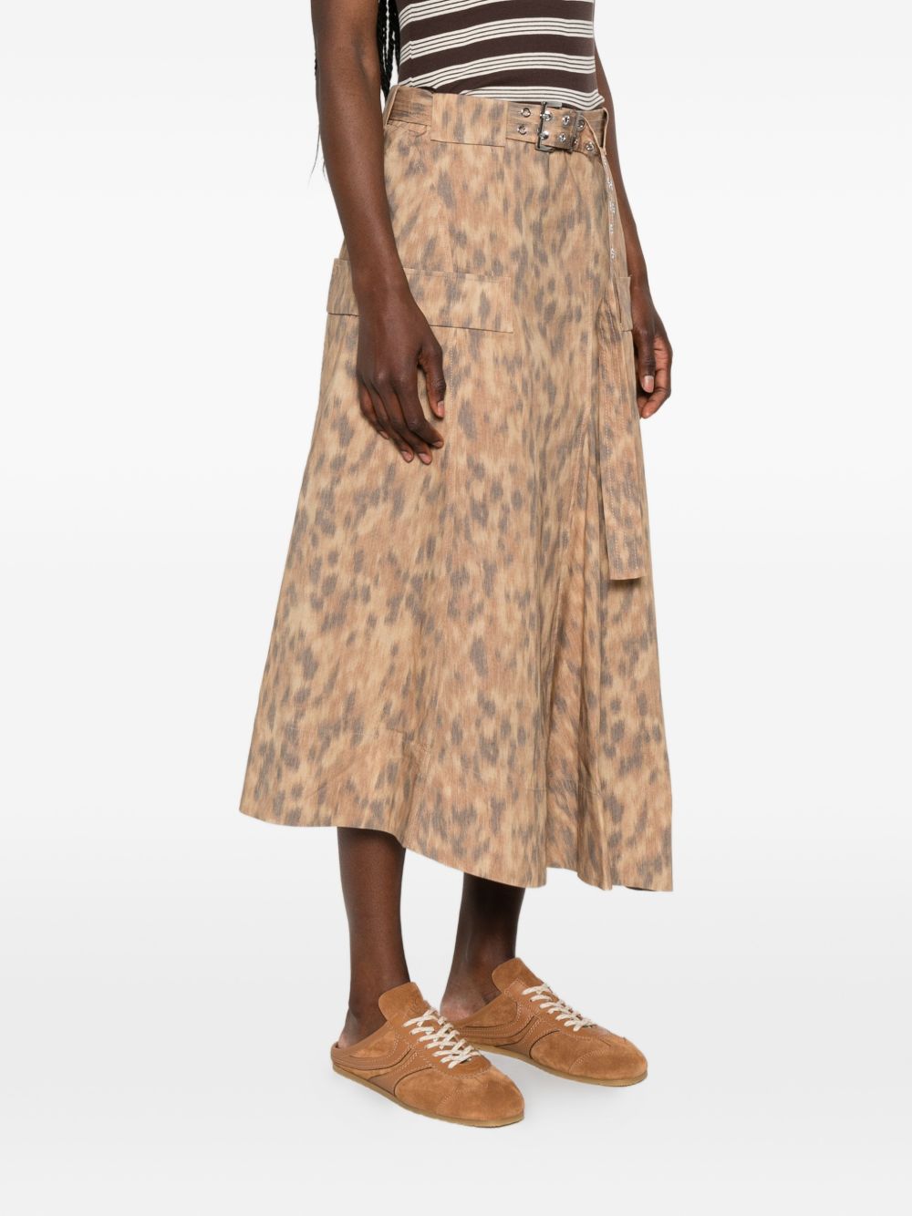 Ganni Women Printed Cotton Skirt GANNI