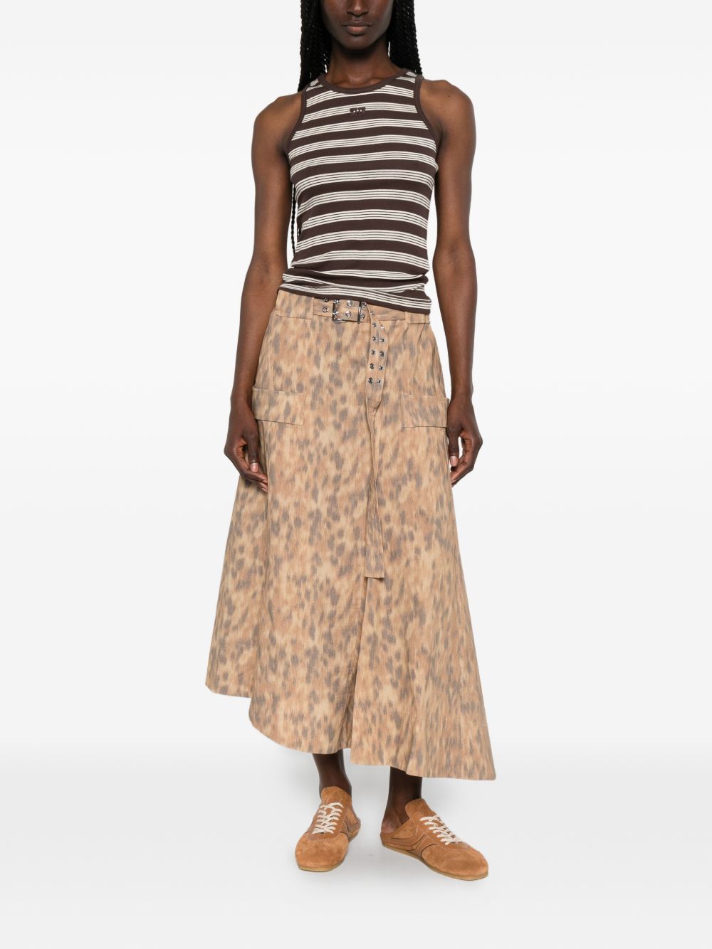 Ganni Women Printed Cotton Skirt GANNI