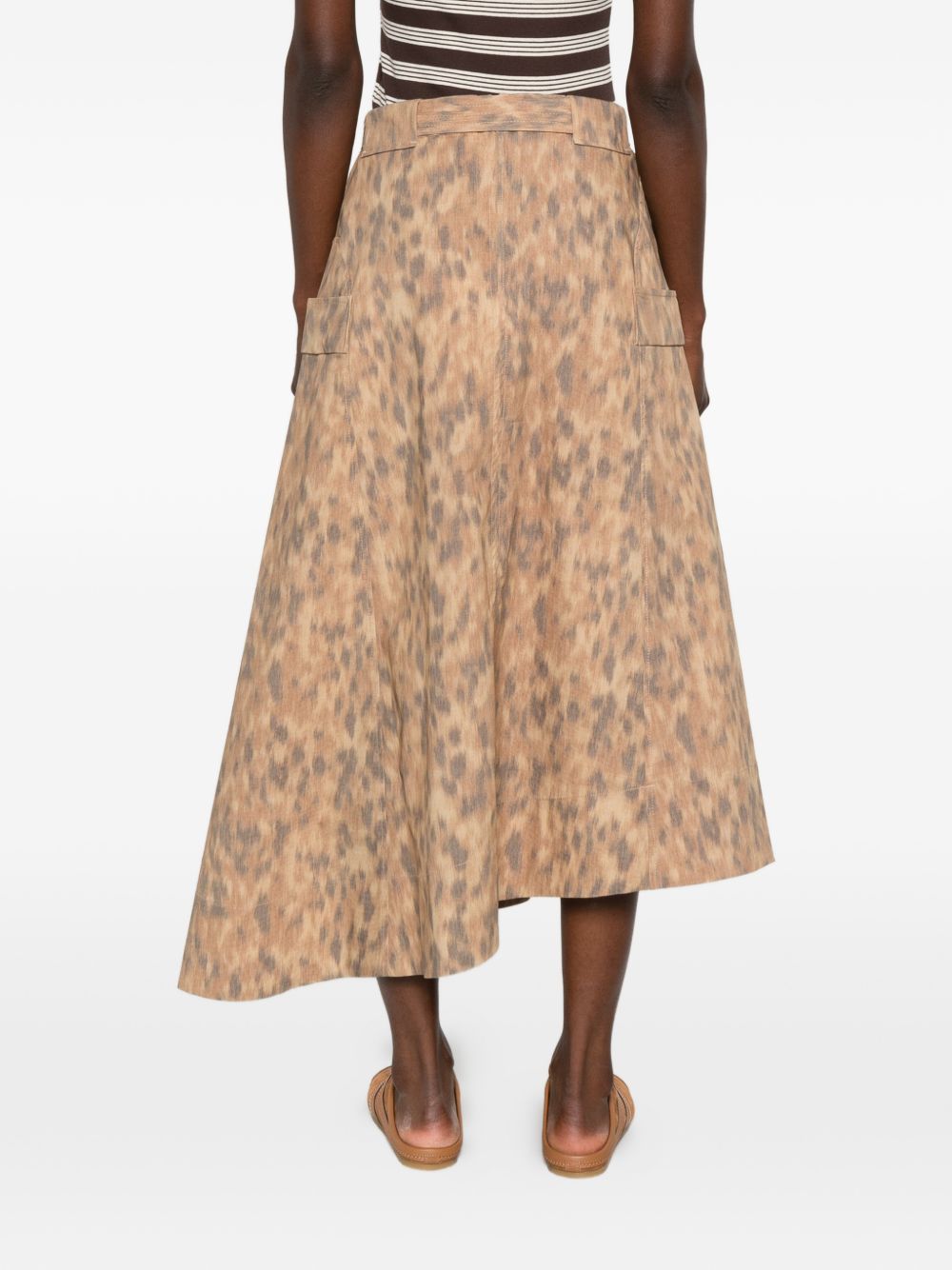 Ganni Women Printed Cotton Skirt GANNI
