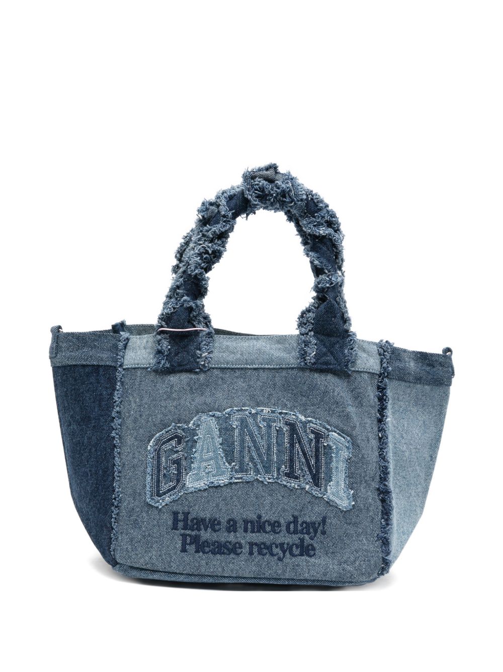 Ganni Women Denim Small Tote Bag GANNI