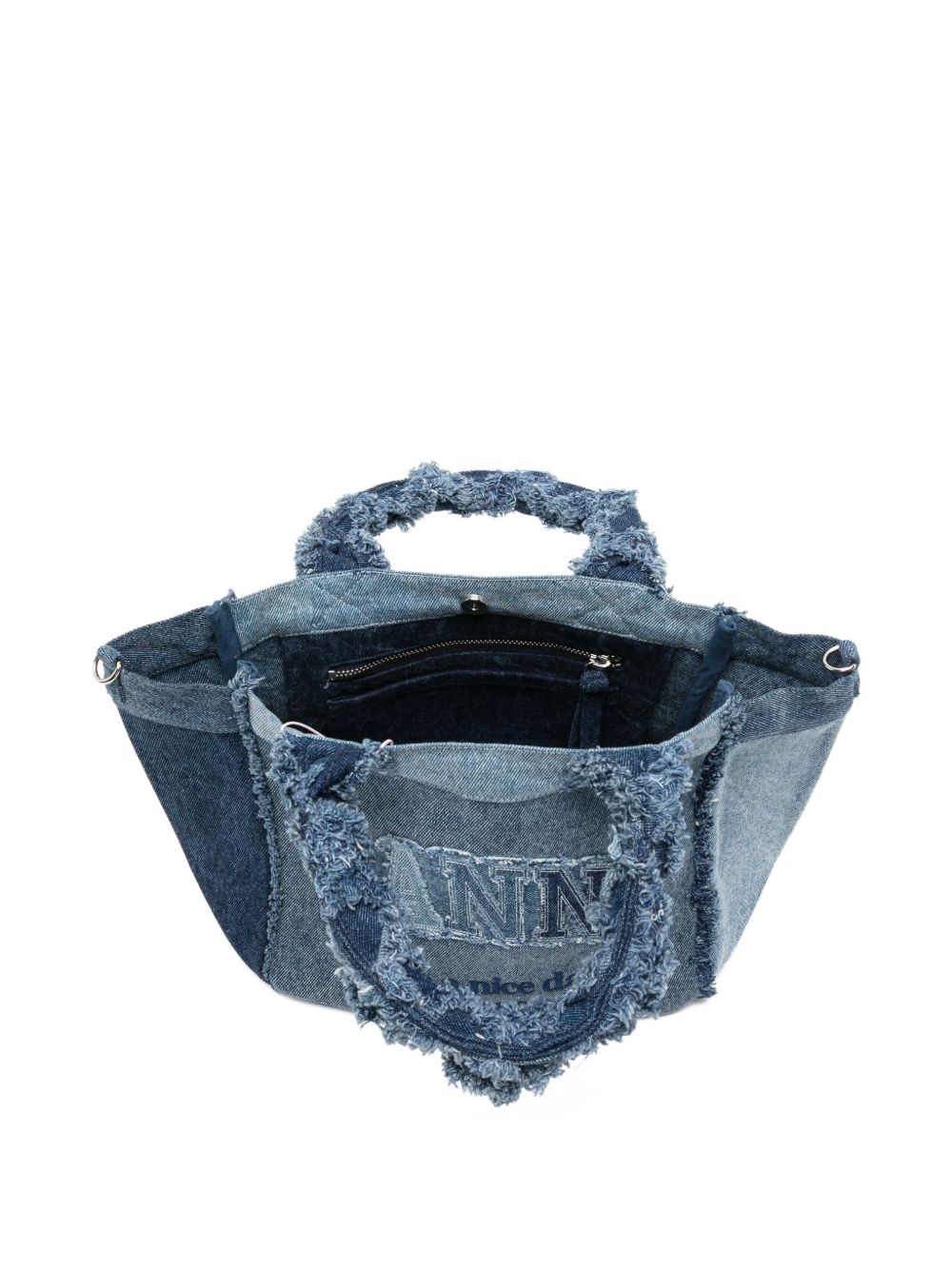 Ganni Women Denim Small Tote Bag GANNI