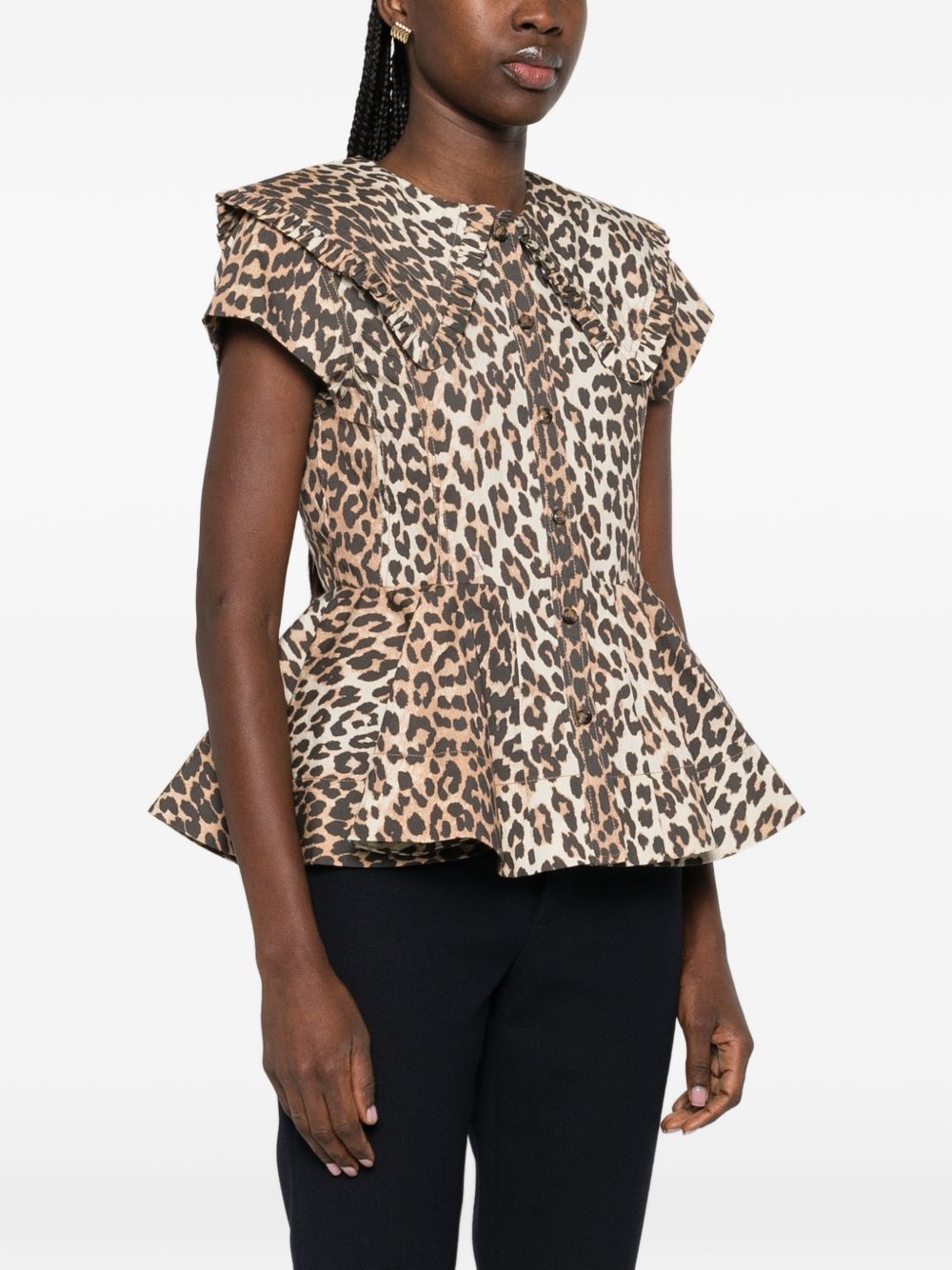 Ganni Women Organic Cotton Shirt GANNI