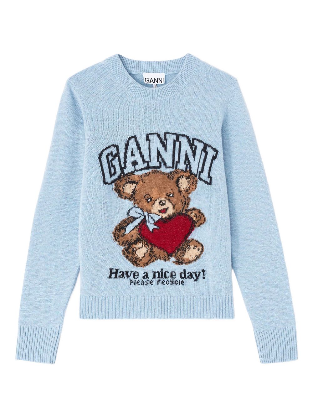 Ganni Women Wool Crewneck Sweater GANNI