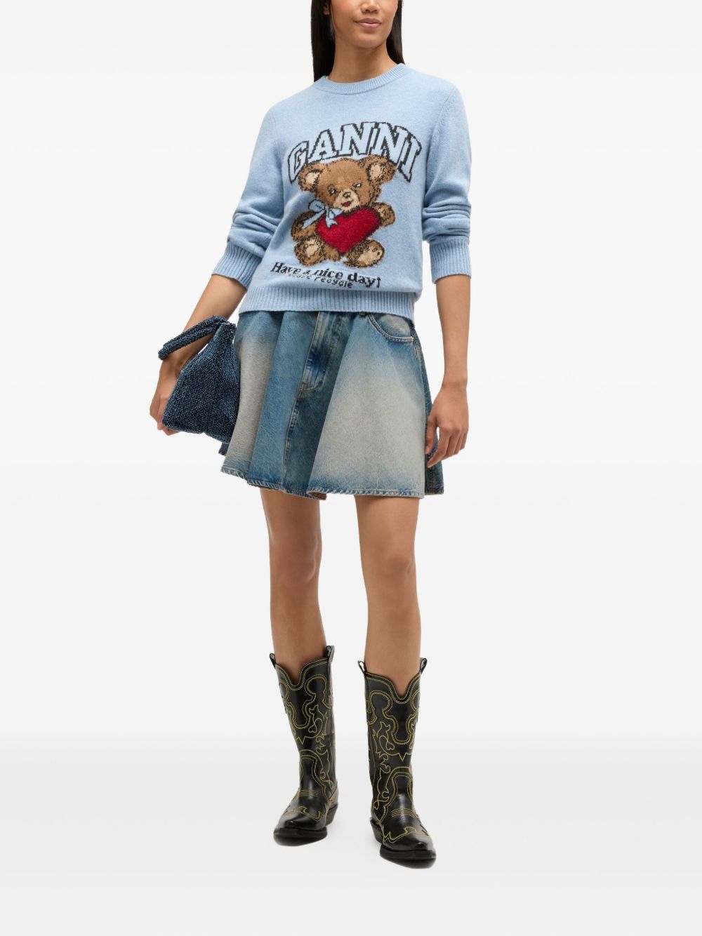 Ganni Women Wool Crewneck Sweater GANNI