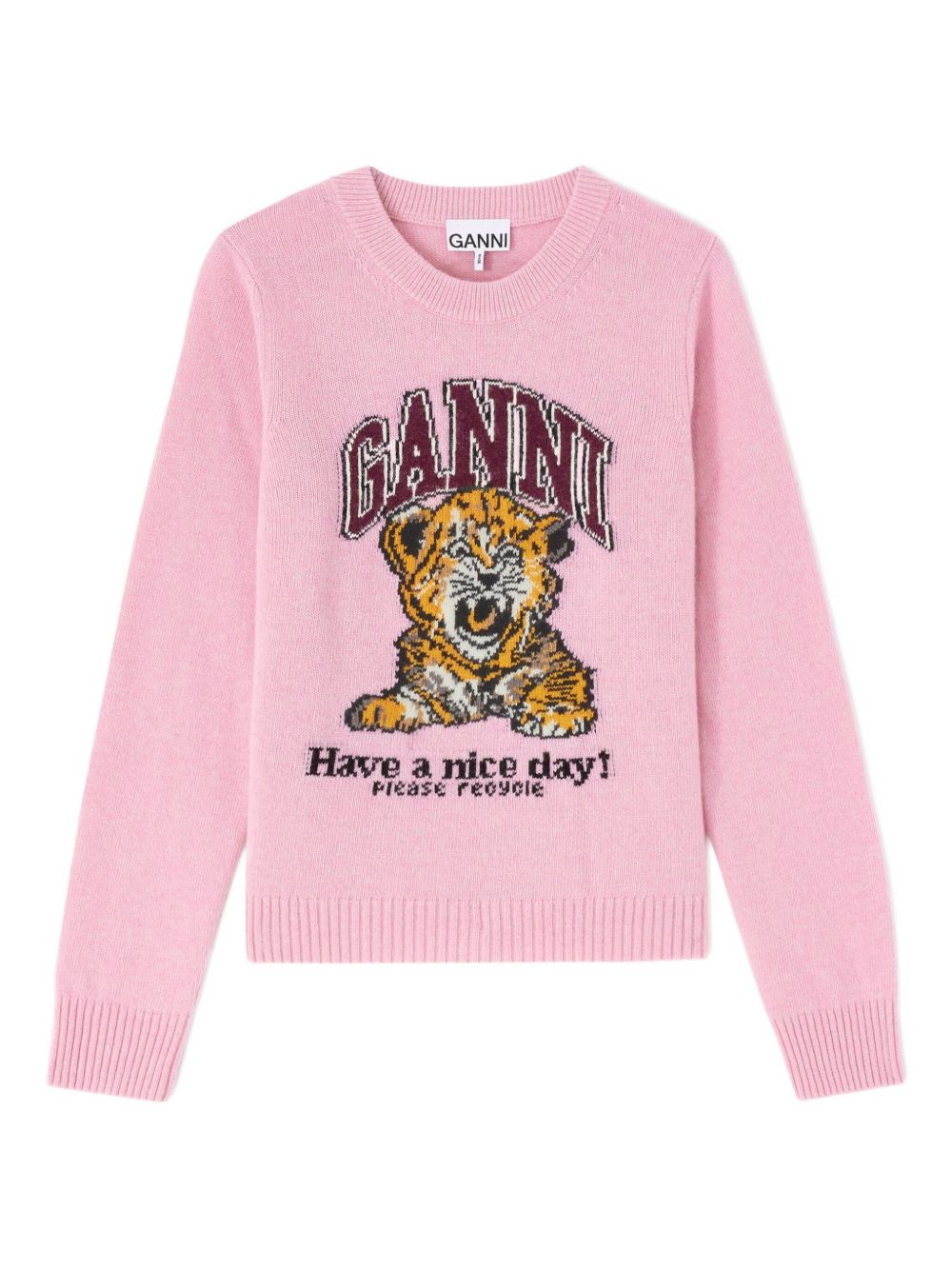 Ganni Women Wool Crewneck Sweater