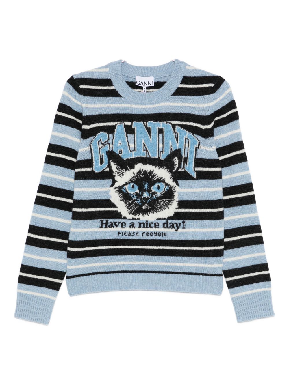 Ganni Women Wool Crewneck Sweater GANNI