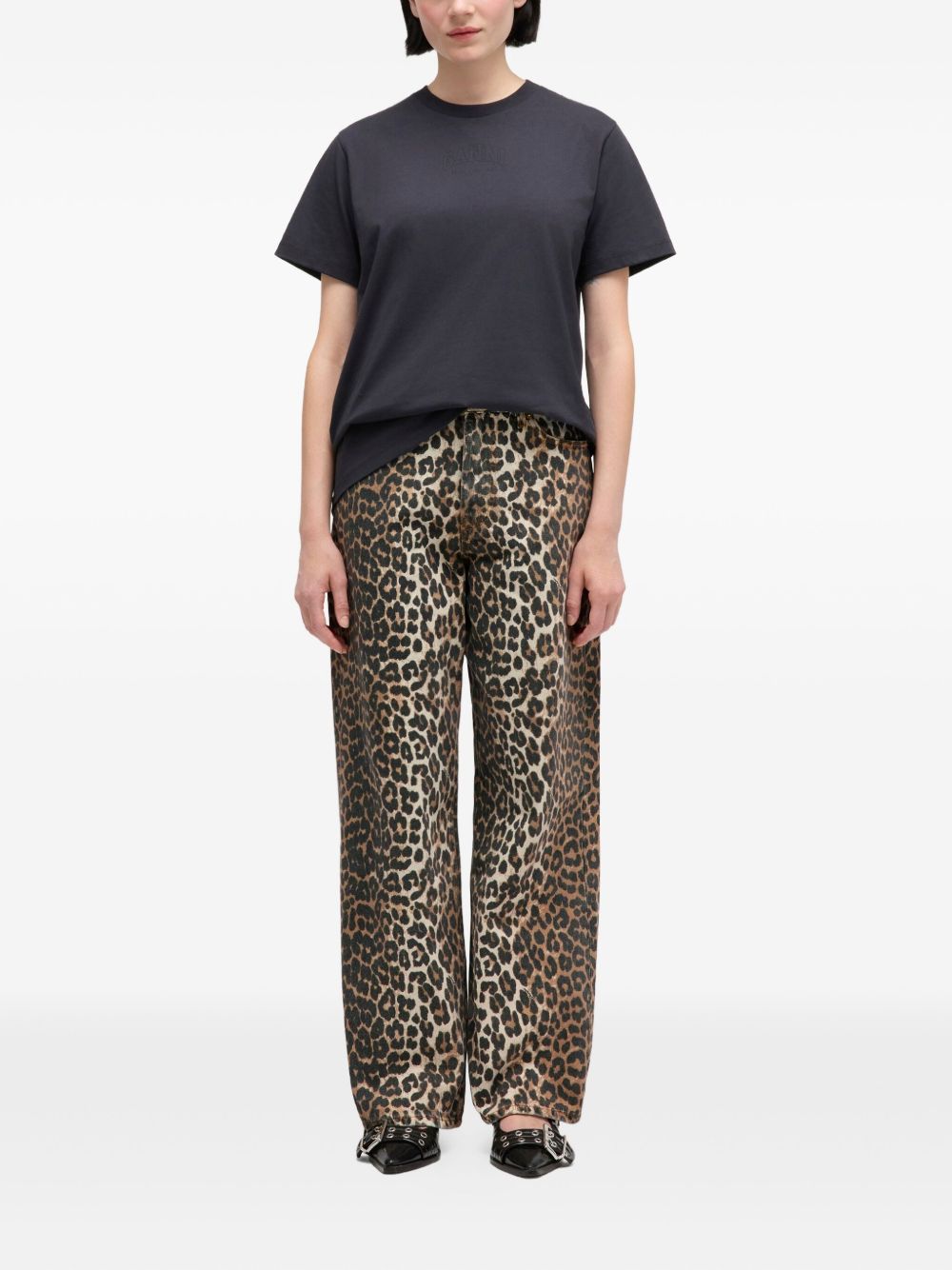 Ganni Women Organic Cotton Denim Jeans GANNI