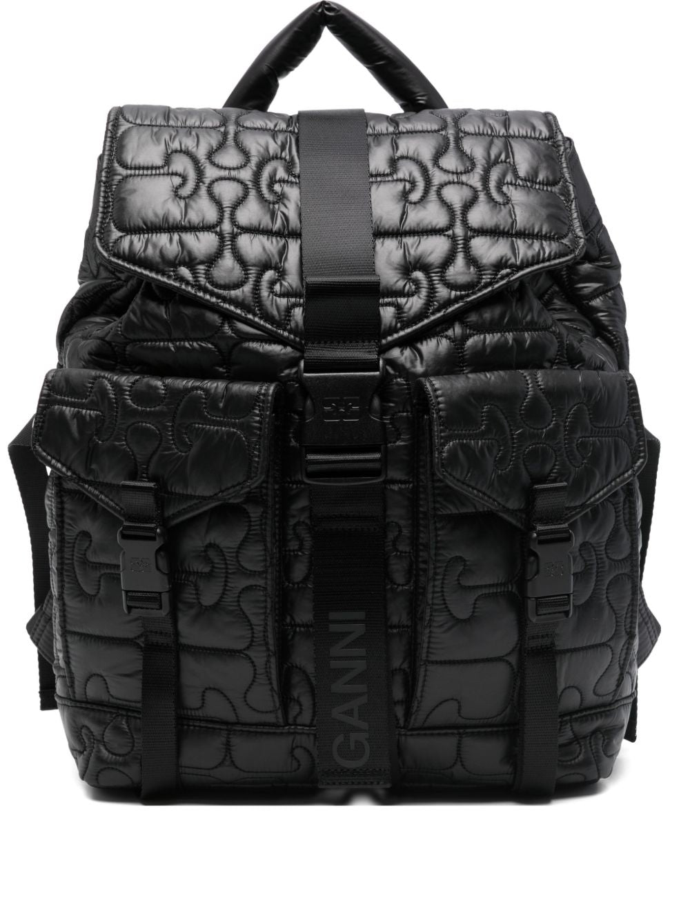 Ganni Women Quilted Nylon Backpack GANNI