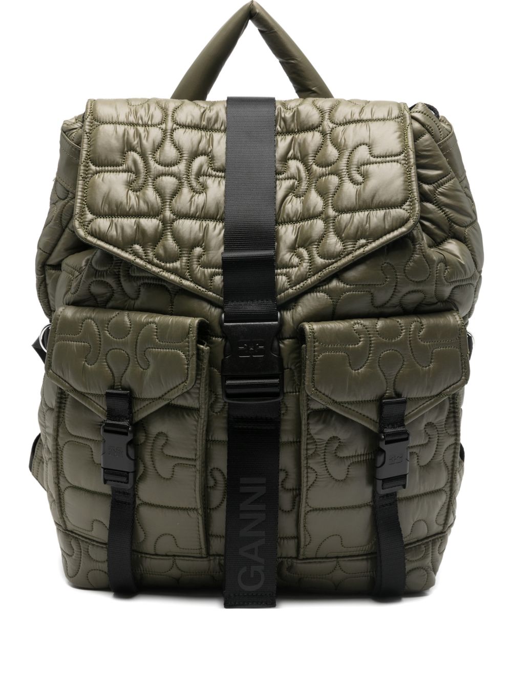 Ganni Women Quilted Nylon Backpack GANNI