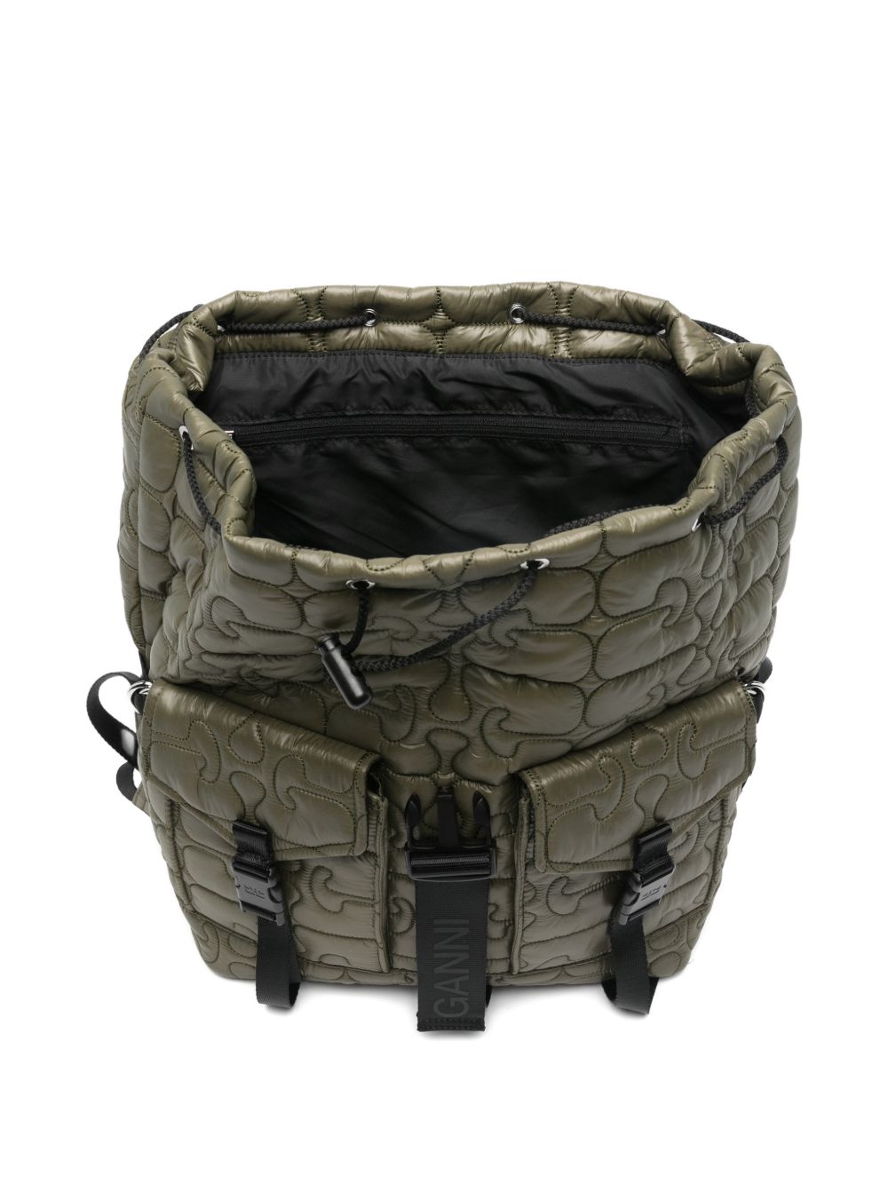 Ganni Women Quilted Nylon Backpack GANNI