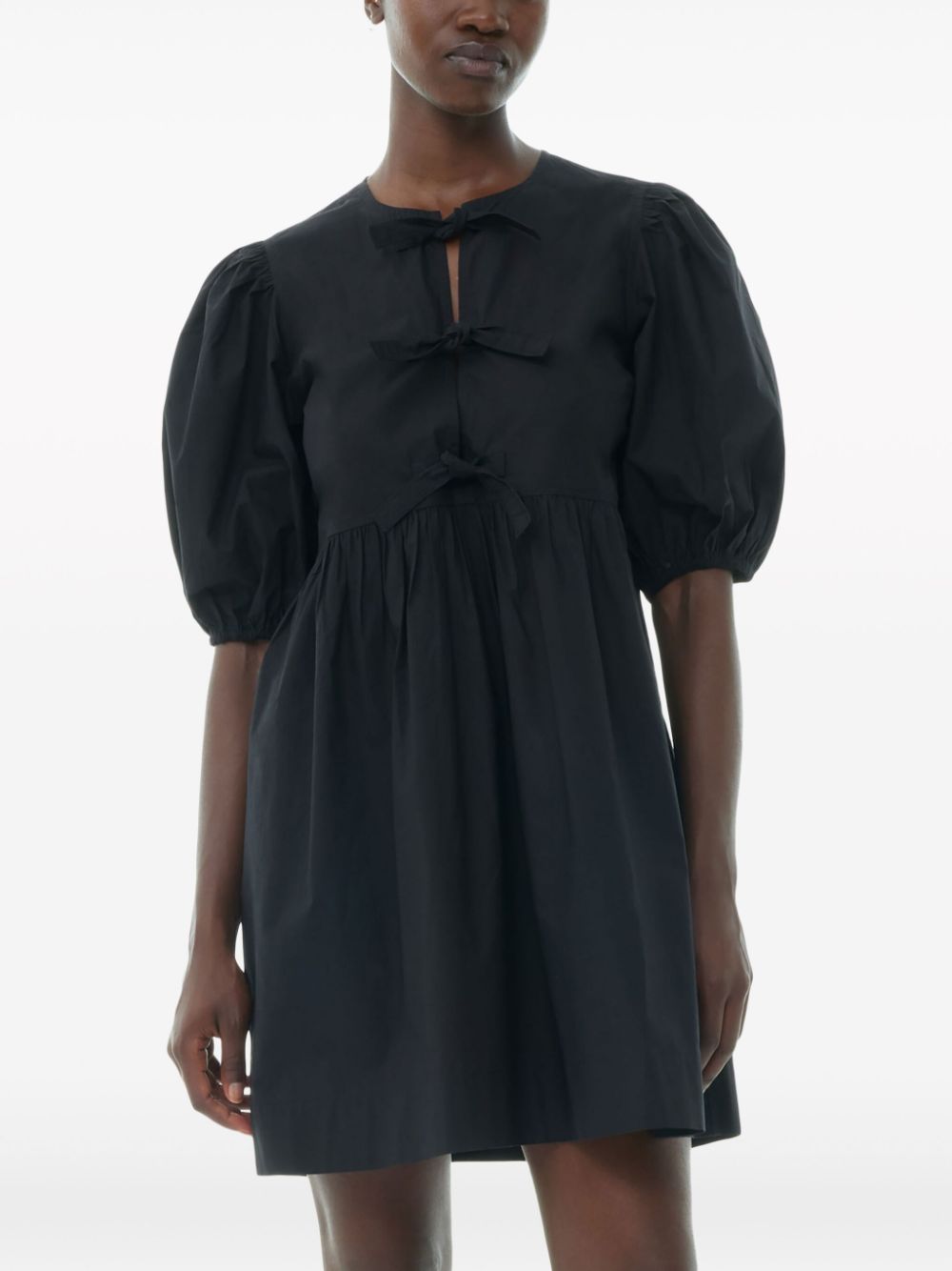 Ganni Women Organic Cotton Mini Dress GANNI