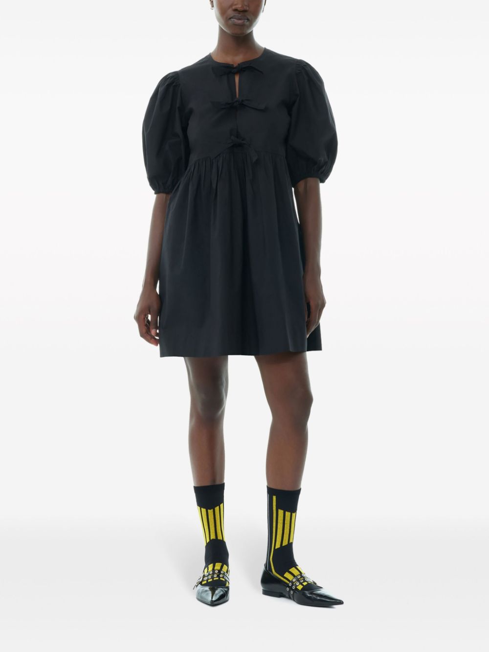 Ganni Women Organic Cotton Mini Dress GANNI