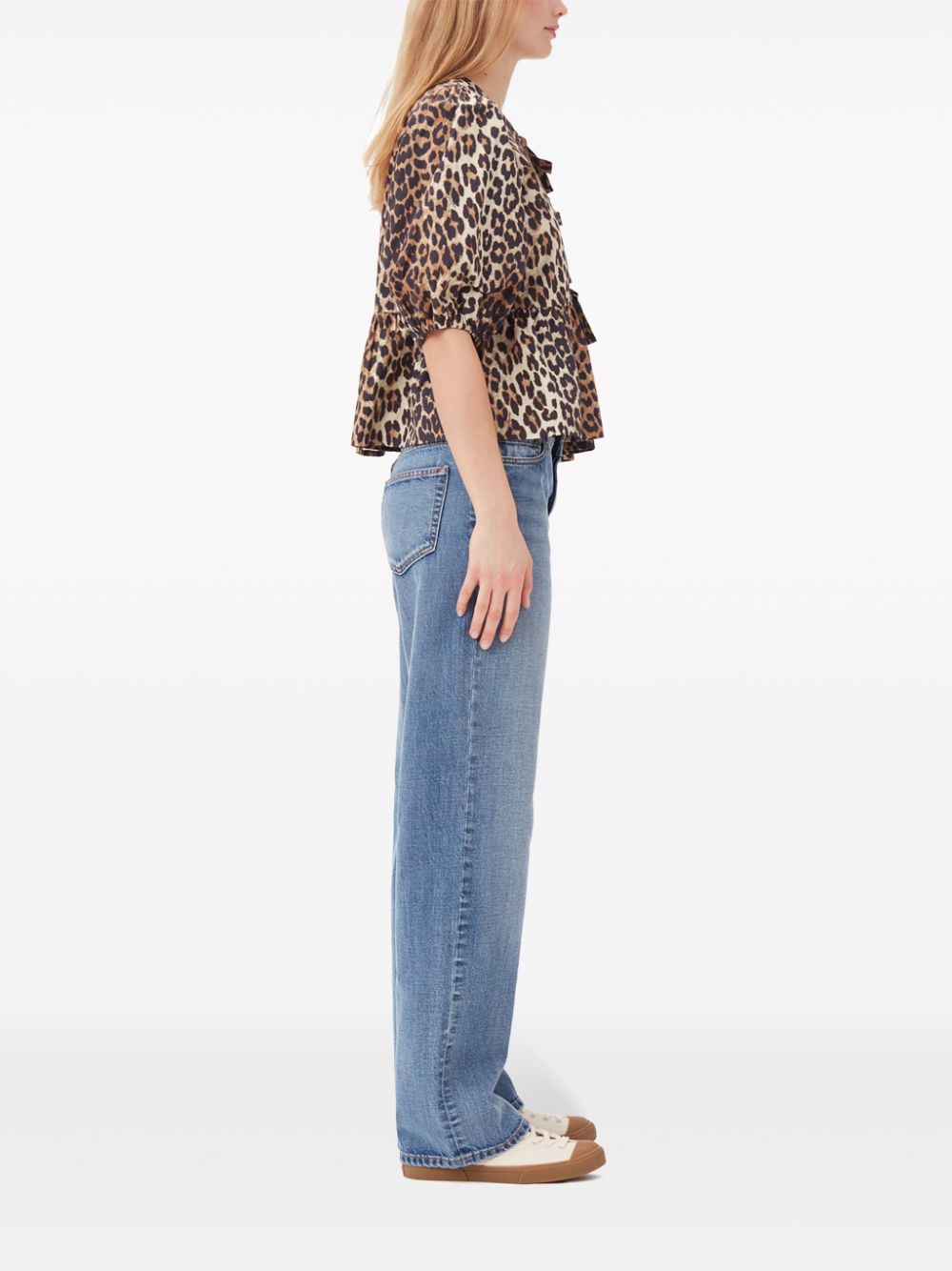 Ganni Women Organic Cotton Blouse GANNI