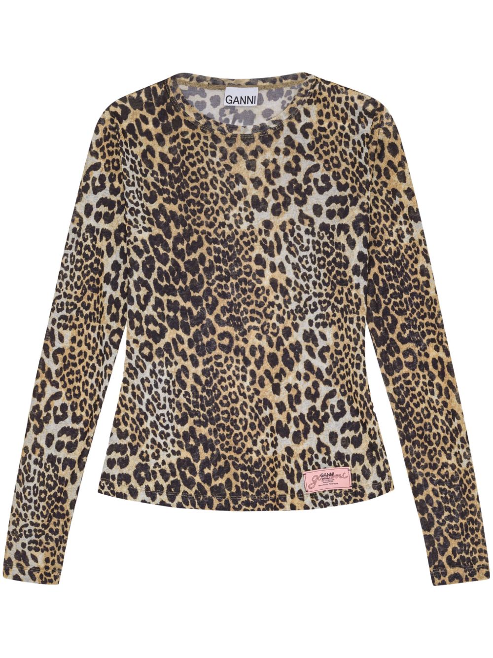 Ganni Women Leopard Print Top