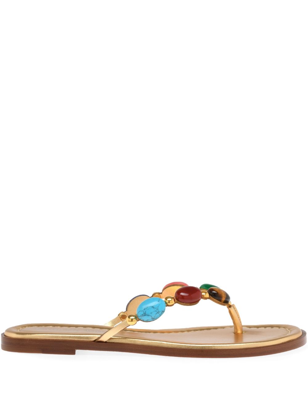 Gianvito Rossi Women Shanti Leather Thong Sandals GIANVITO ROSSI