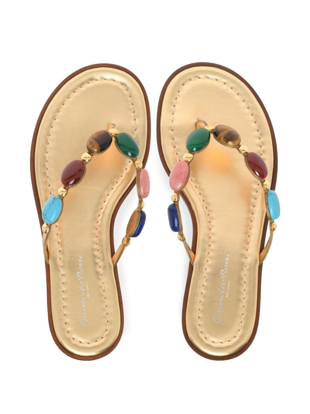 Gianvito Rossi Women Shanti Leather Thong Sandals GIANVITO ROSSI