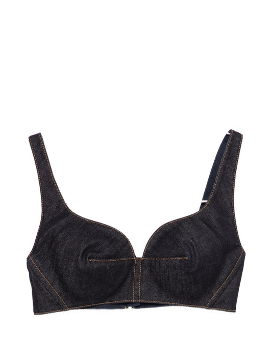Givenchy Women Denim Cotton Bra Top GIVENCHY