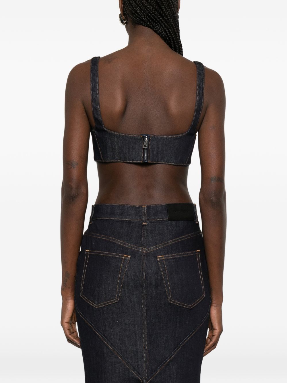 Givenchy Women Denim Cotton Bra Top GIVENCHY