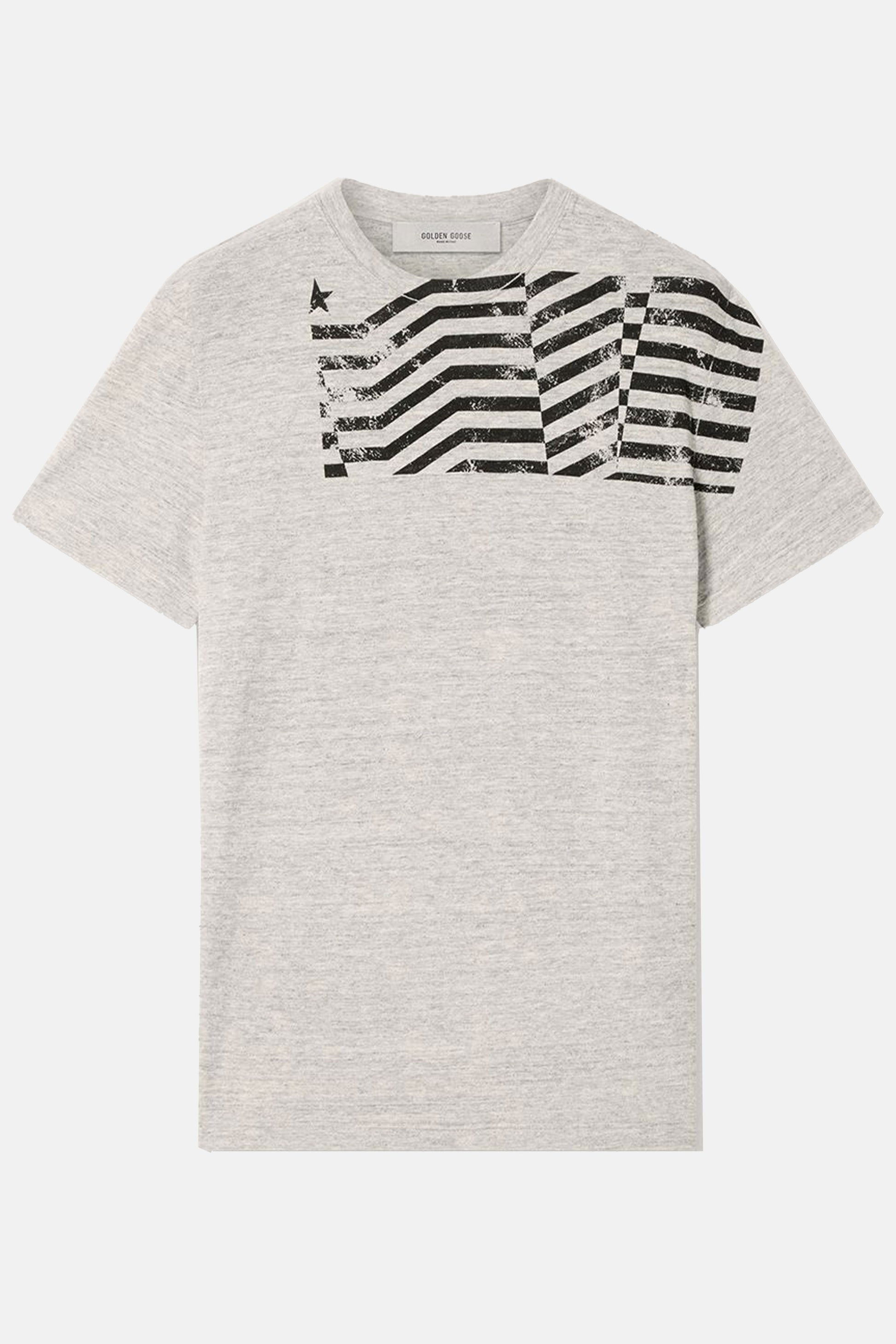 Golden Goose Men T-Shirt Flag Print GOLDEN GOOSE
