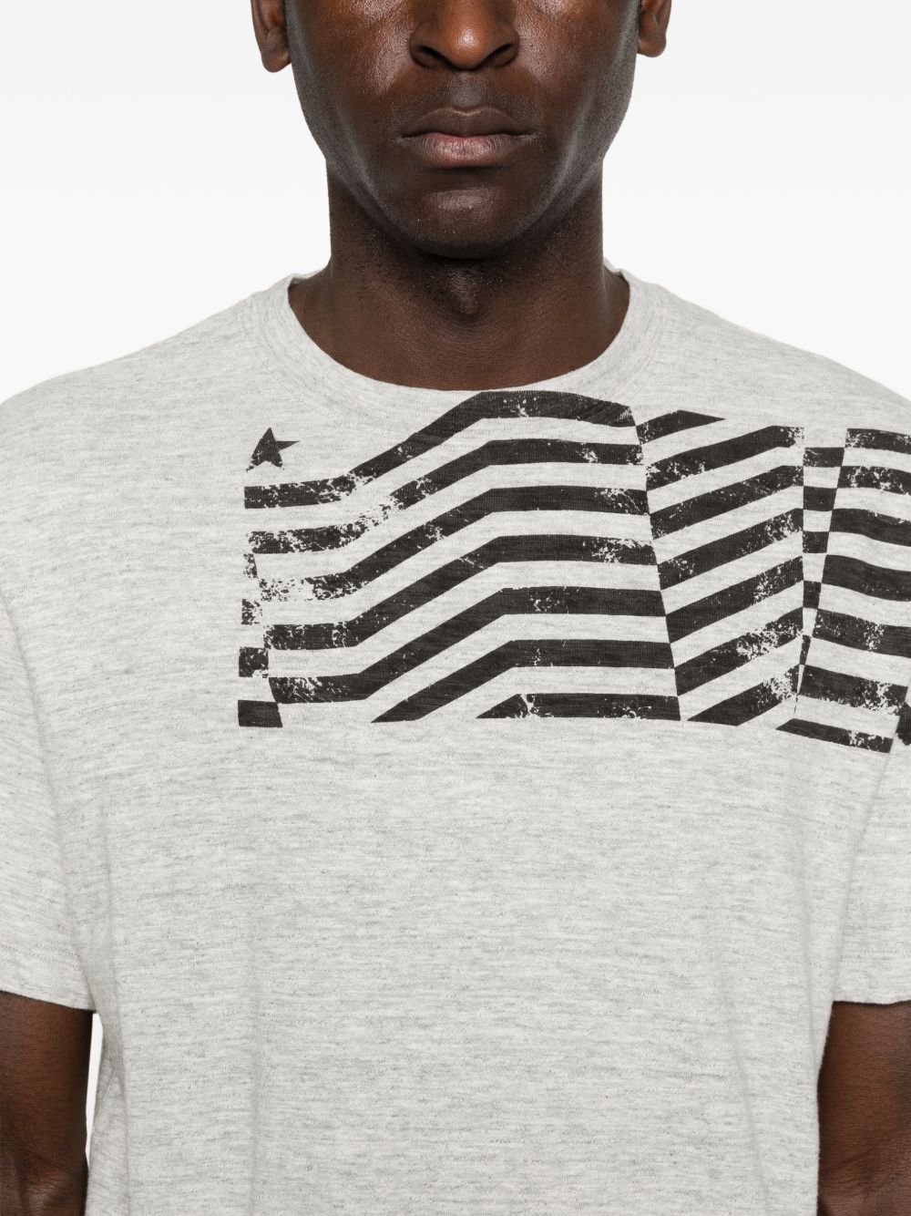 Golden Goose Men Printed Cotton T-Shirt GOLDEN GOOSE