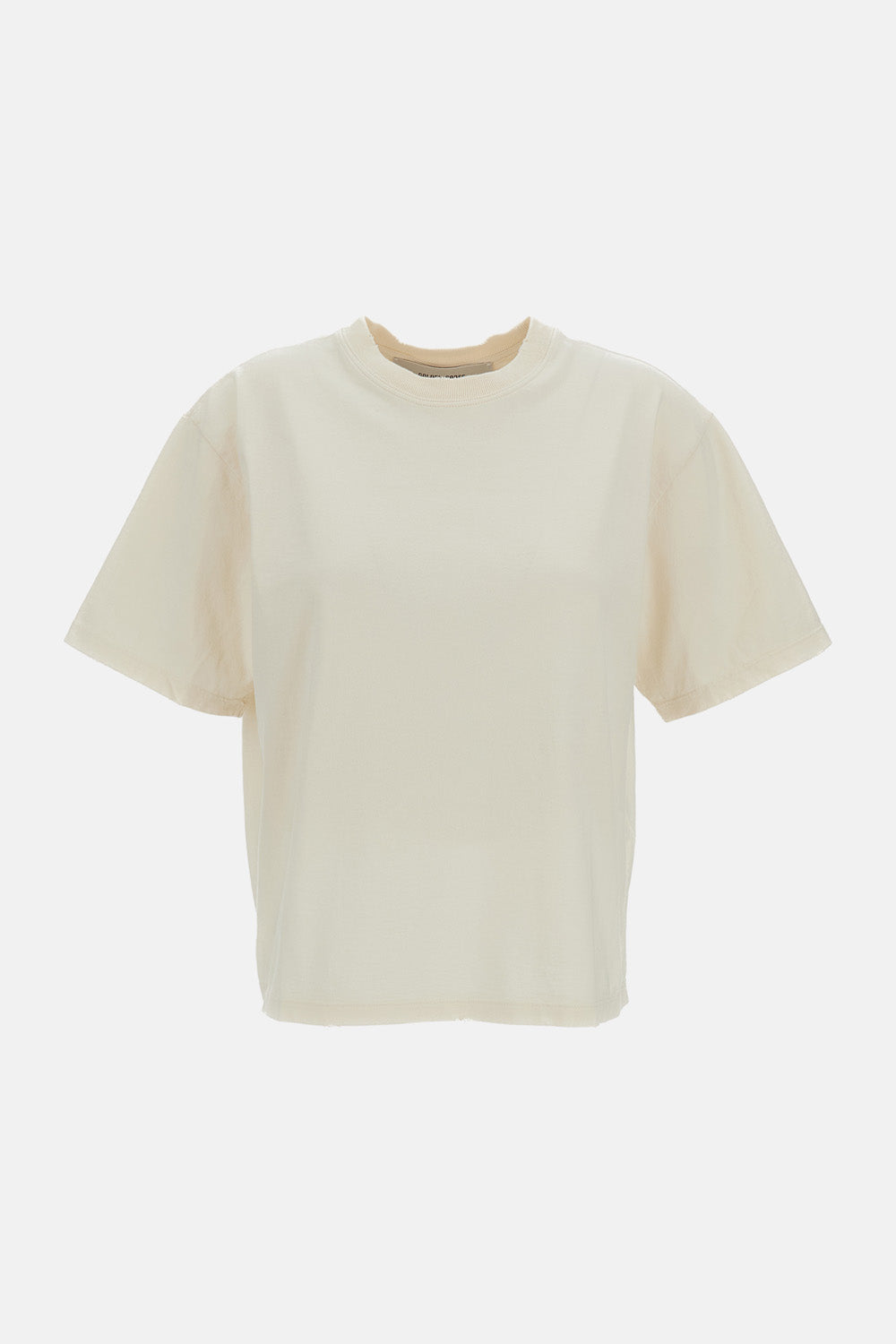 Golden Goose Women Boxi T-Shirt Cotton Jersey Logo Patch GOLDEN GOOSE