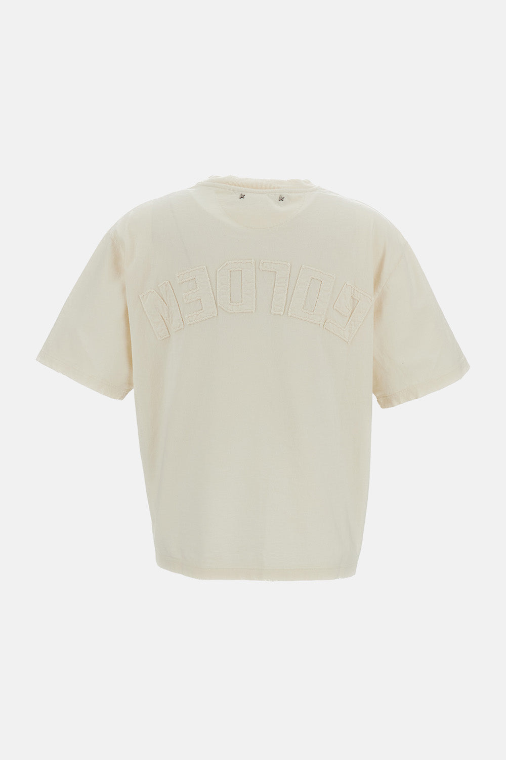Golden Goose Women Boxi T-Shirt Cotton Jersey Logo Patch GOLDEN GOOSE