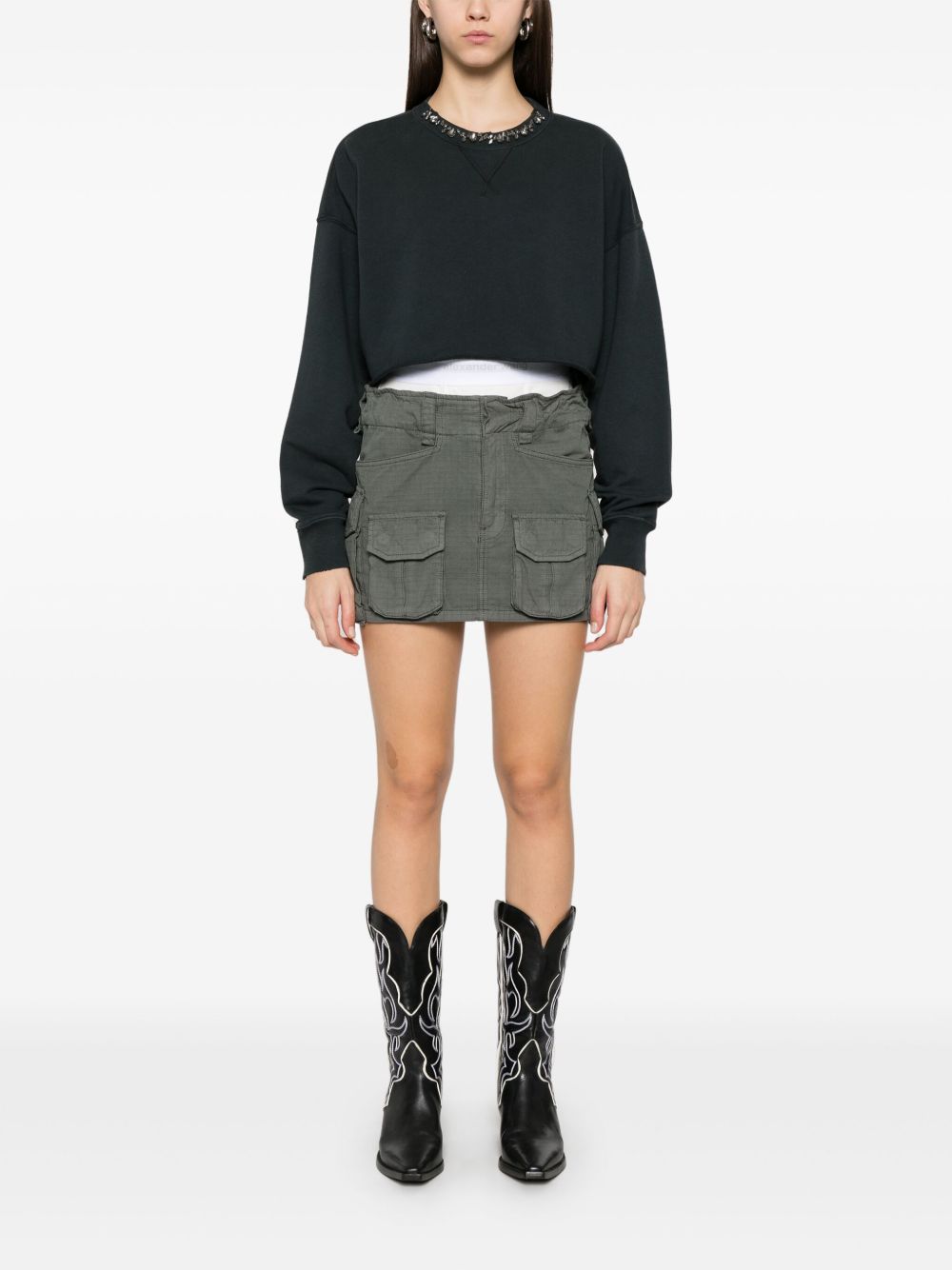Golden Goose Women Cotton Cropped Sweatshirt GOLDEN GOOSE