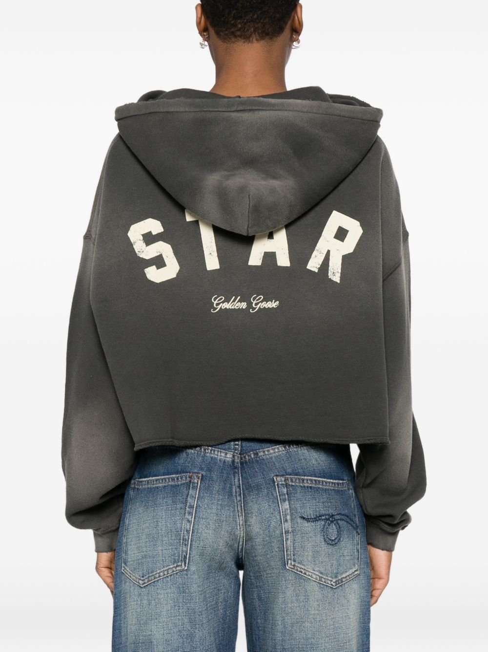 Golden Goose Women Cotton Cropped Hoodie GOLDEN GOOSE