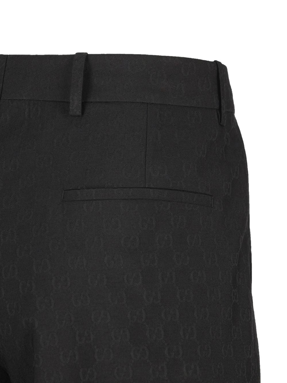 Gucci Men Gg Wool Trousers