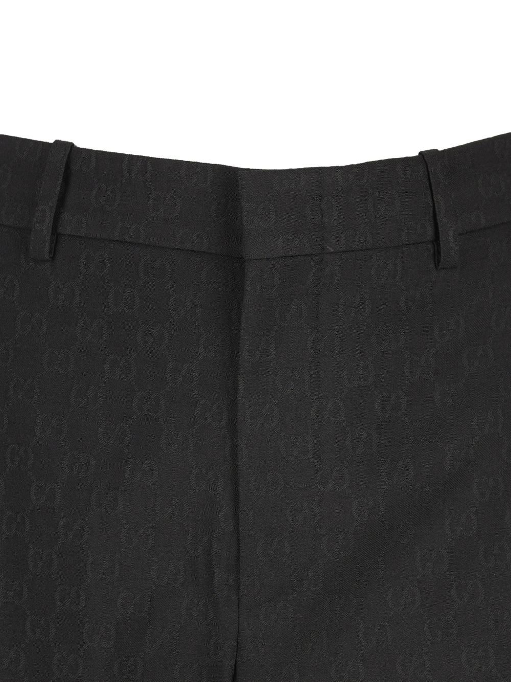 Gucci Men Gg Wool Trousers