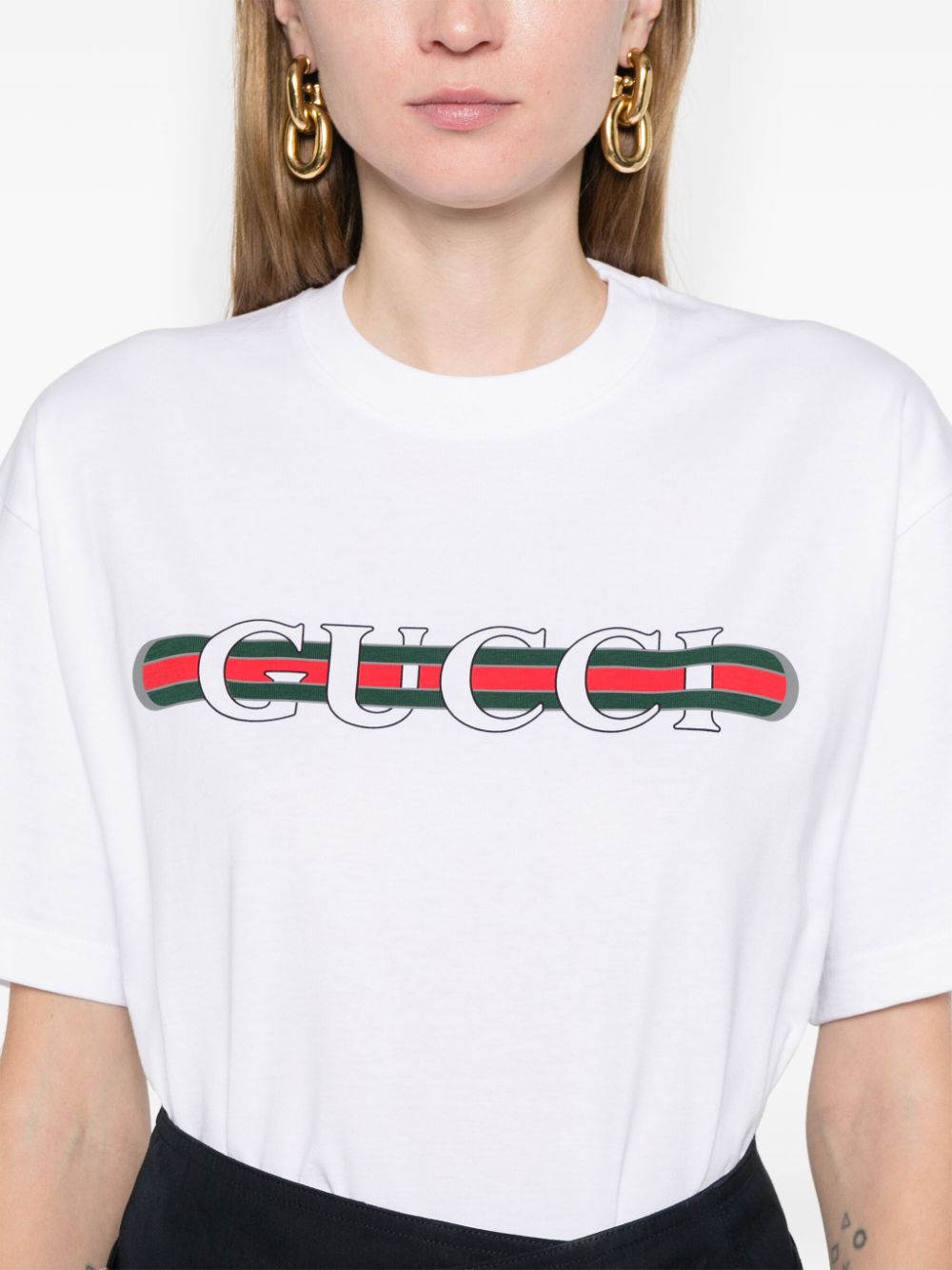 Gucci Women Logo Cotton T-Shirt GUCCI