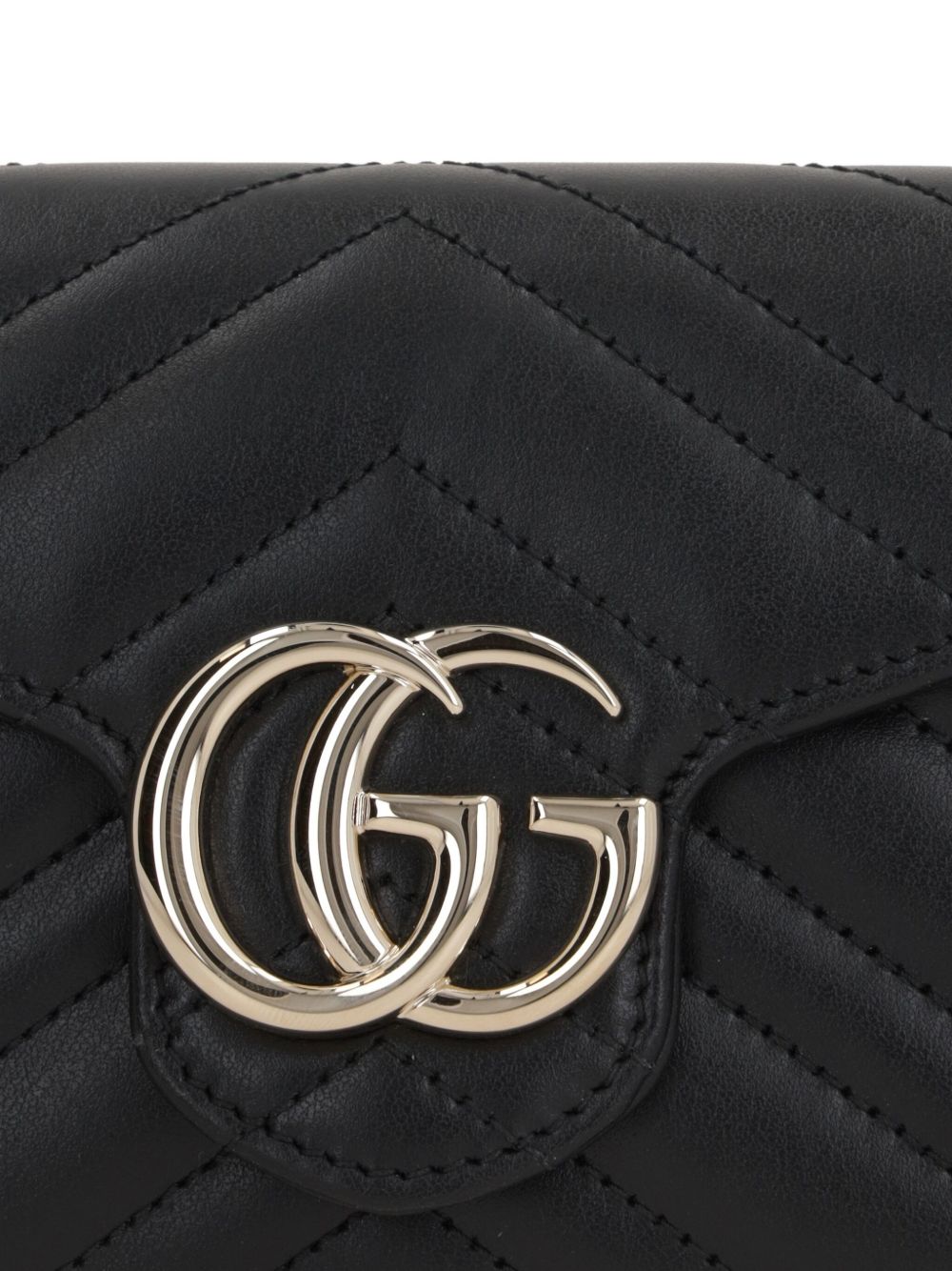 Gucci Women Gg Marmont Leather Wallet On Chain GUCCI
