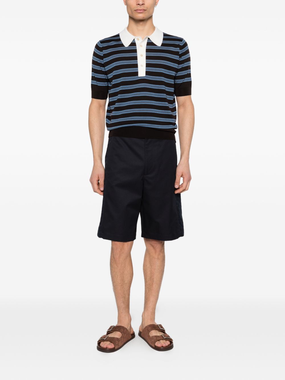 Gucci Men Cotton Twill Shorts