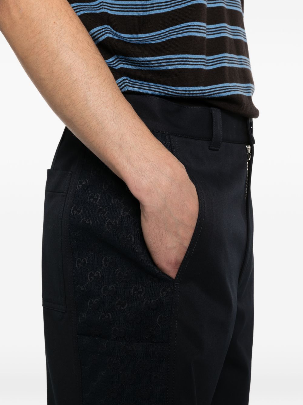Gucci Men Cotton Twill Shorts