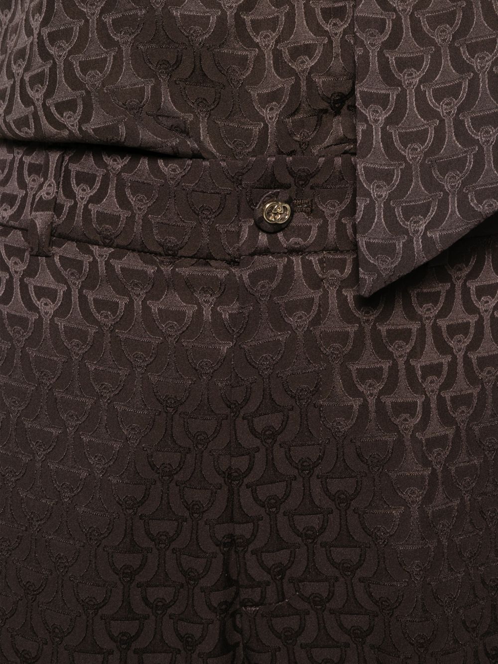 Gucci Women Horsebit Silk Trousers GUCCI