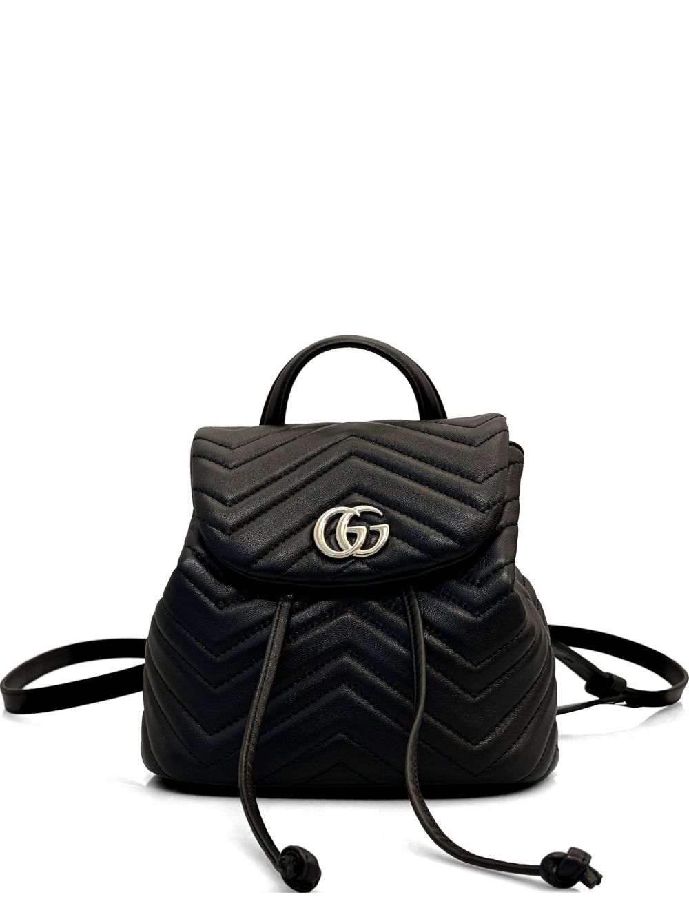 Gucci Women Gg Marmont Leather Backpack