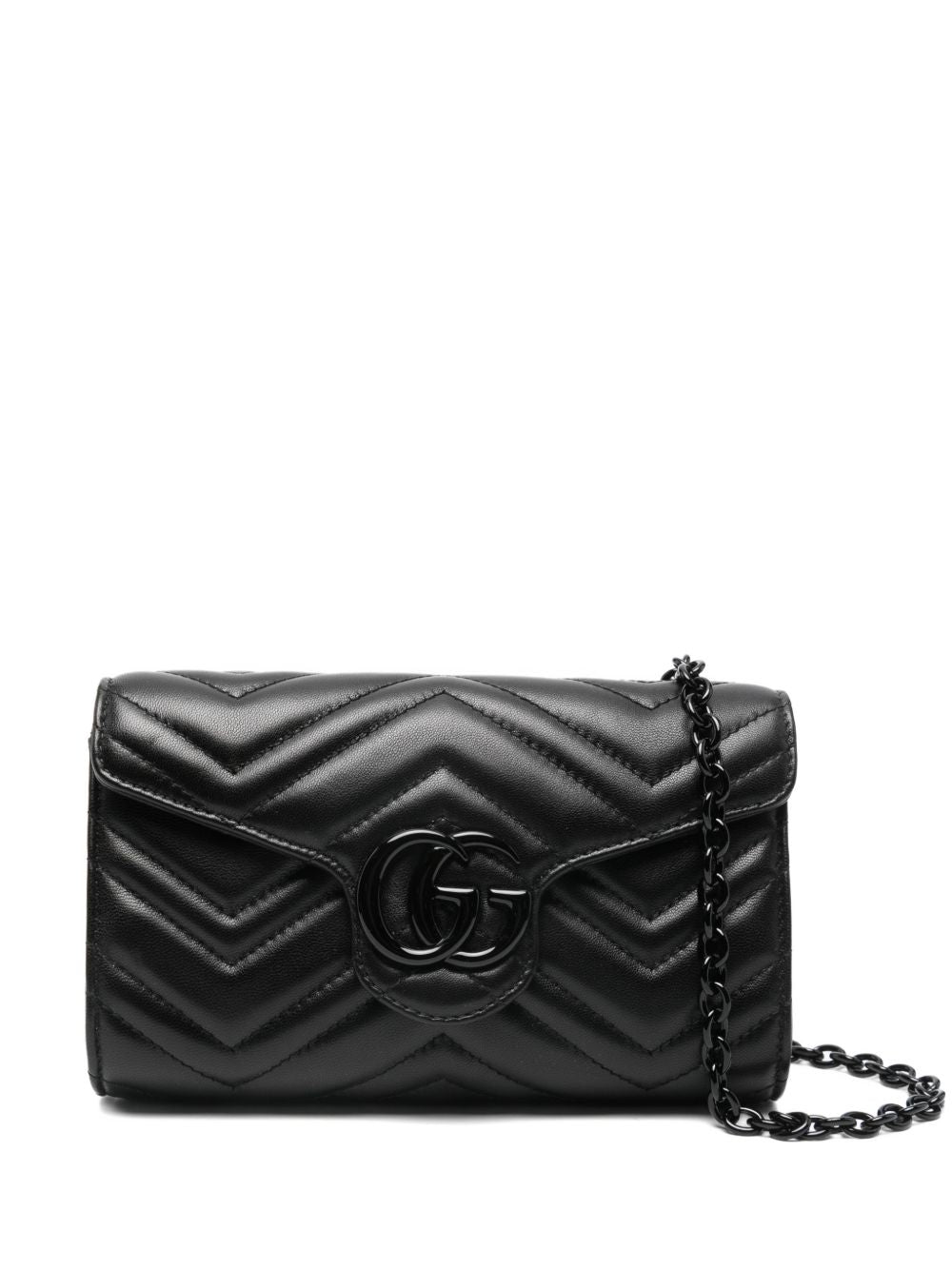 Gucci Women Gg Marmont Leather Wallet On Chain GUCCI