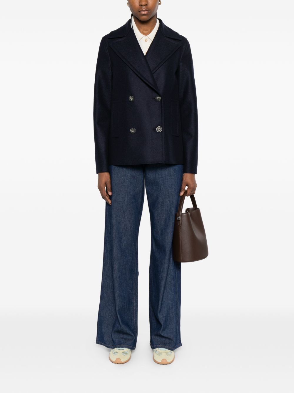 Harris Wharf London Women Wool Coat HARRIS WHARF LONDON