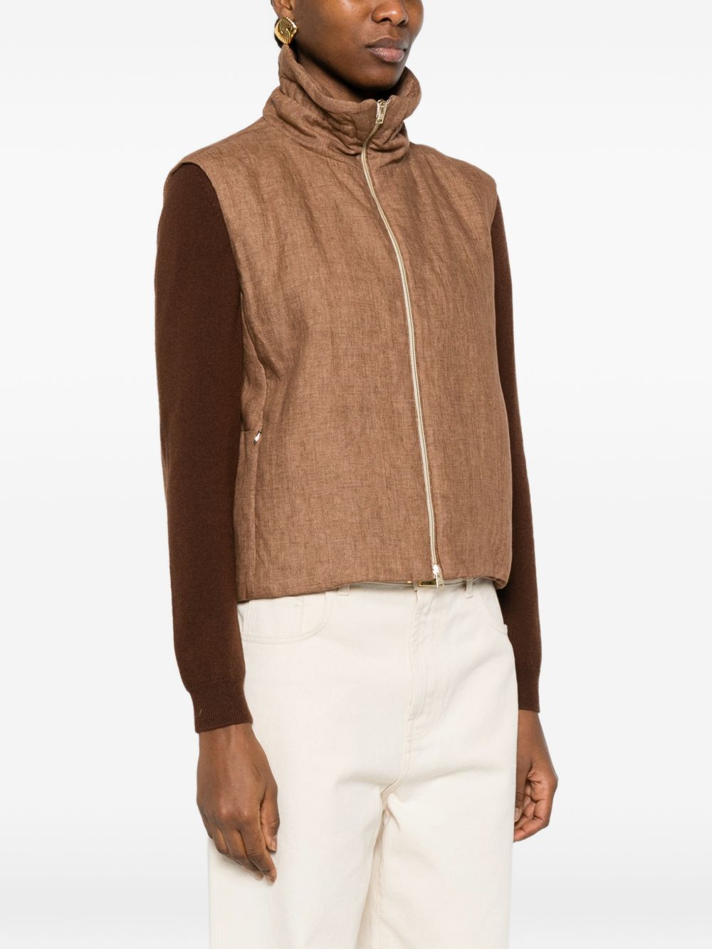 Herno Women Nylon Zipped Vest HERNO
