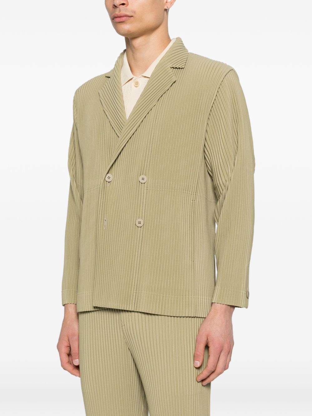 Homme Plisse' Issey Miyake Men Pleated Single-Breasted Jacket HOMME PLISSE ISSEY MIYAKE