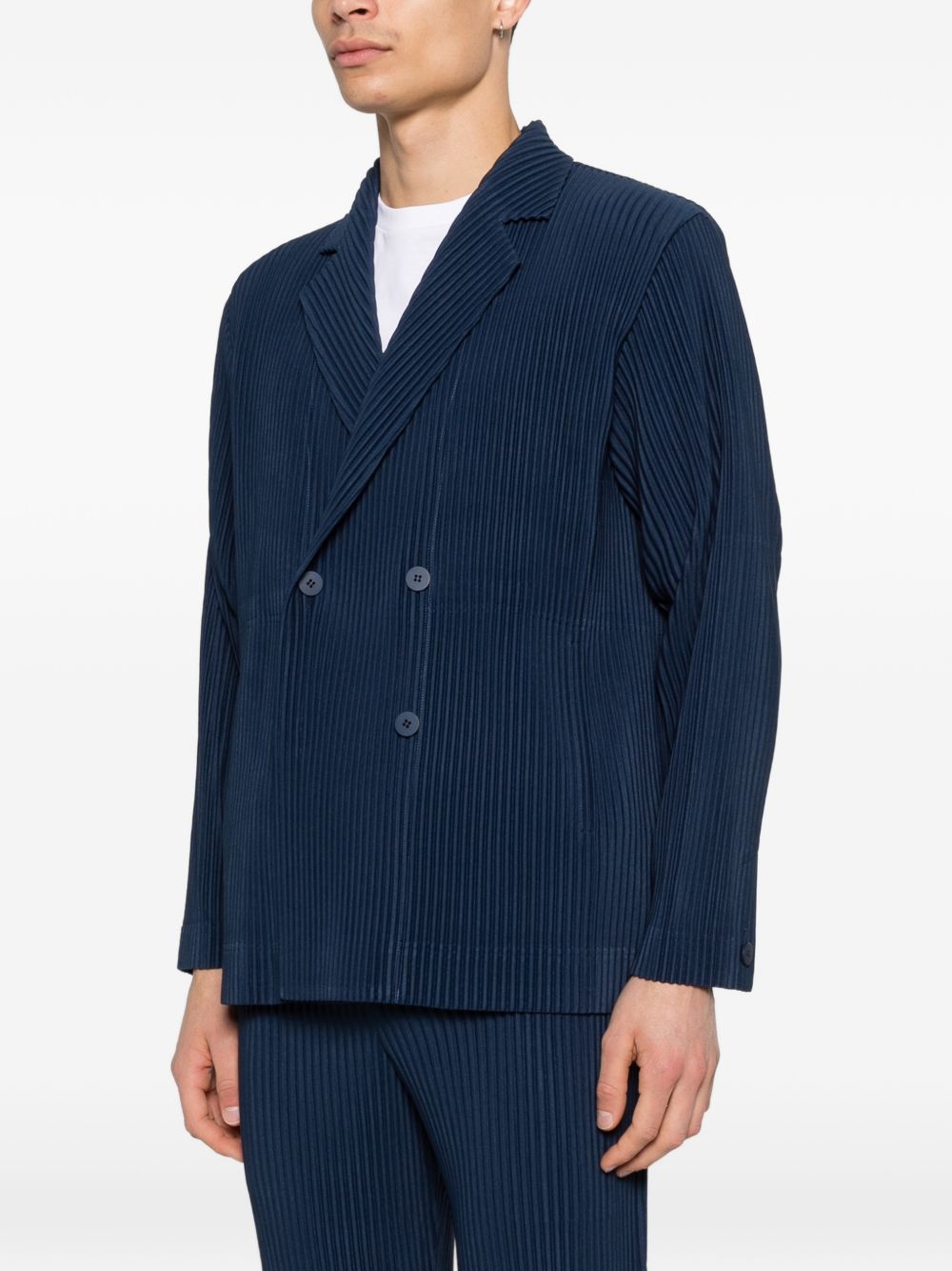 Homme Plisse' Issey Miyake Men Pleated Single-Breasted Jacket HOMME PLISSE ISSEY MIYAKE
