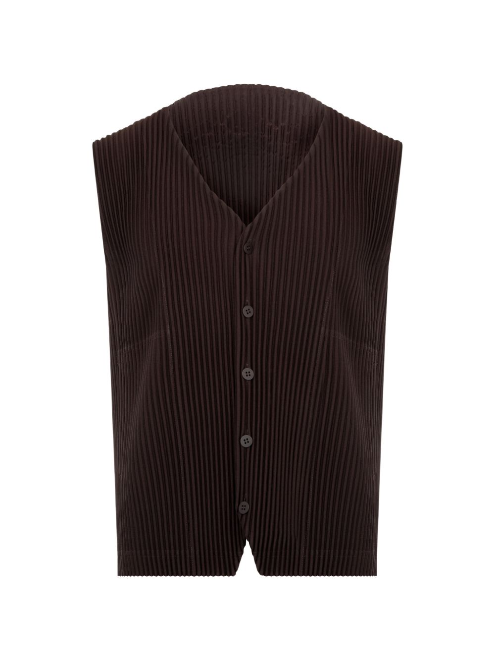 Homme Plisse' Issey Miyake Men Pleated V-Necked Vest HOMME PLISSE ISSEY MIYAKE