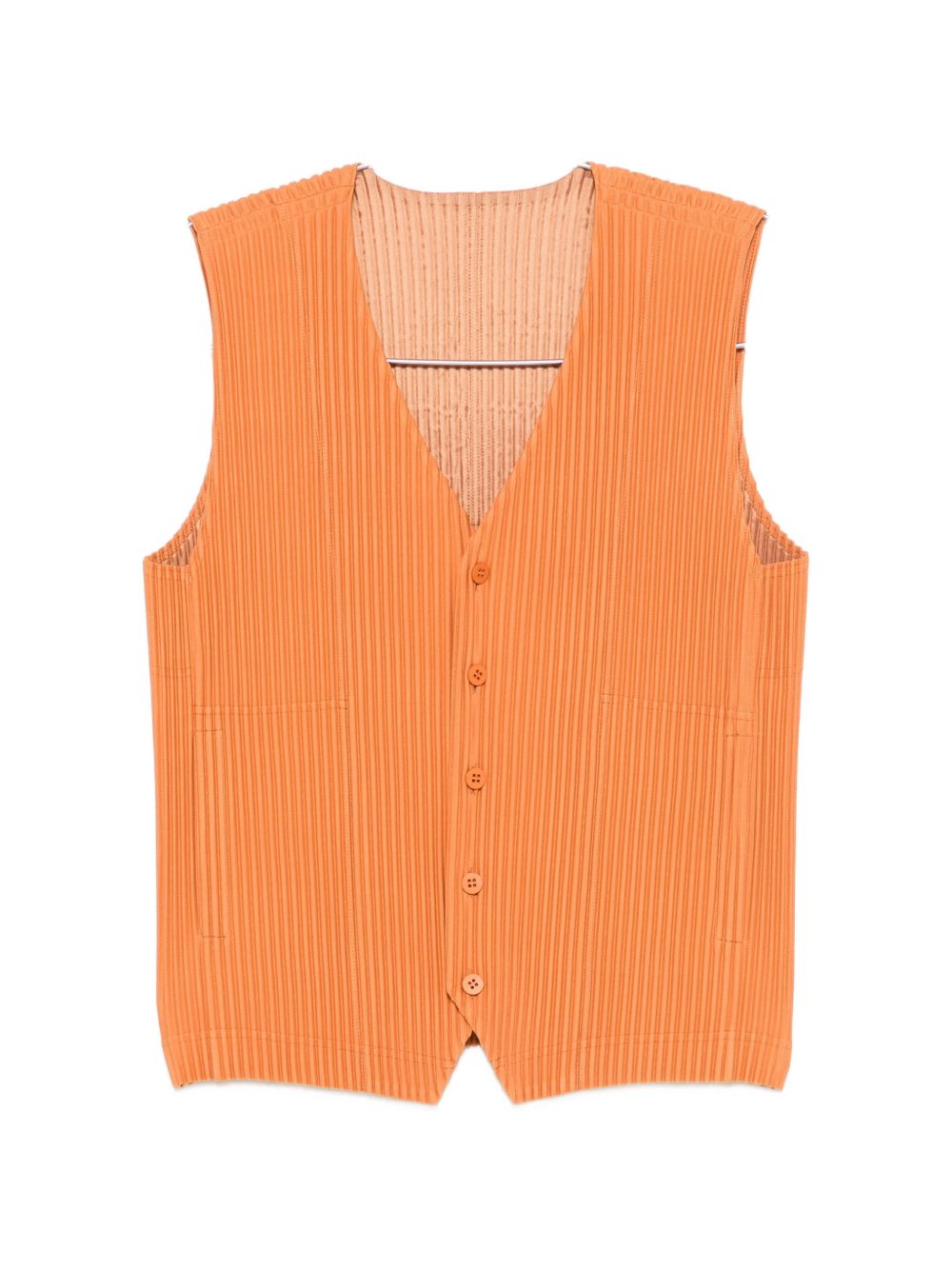 Homme Plisse' Issey Miyake Men Pleated V-Necked Vest HOMME PLISSE ISSEY MIYAKE