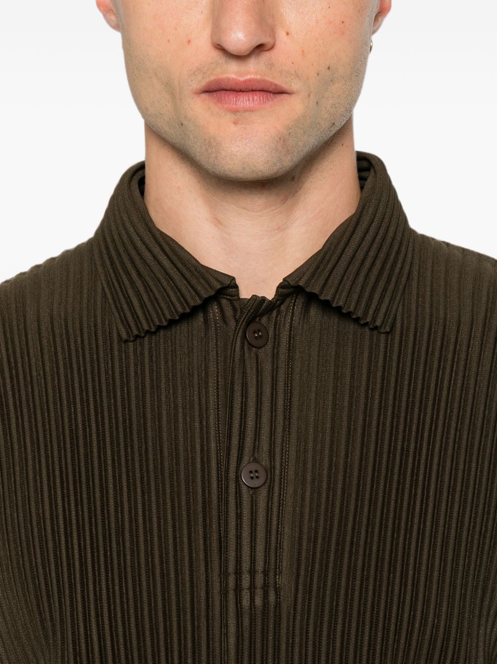 Homme Plisse' Issey Miyake Men Pleated Polo Shirt HOMME PLISSE ISSEY MIYAKE