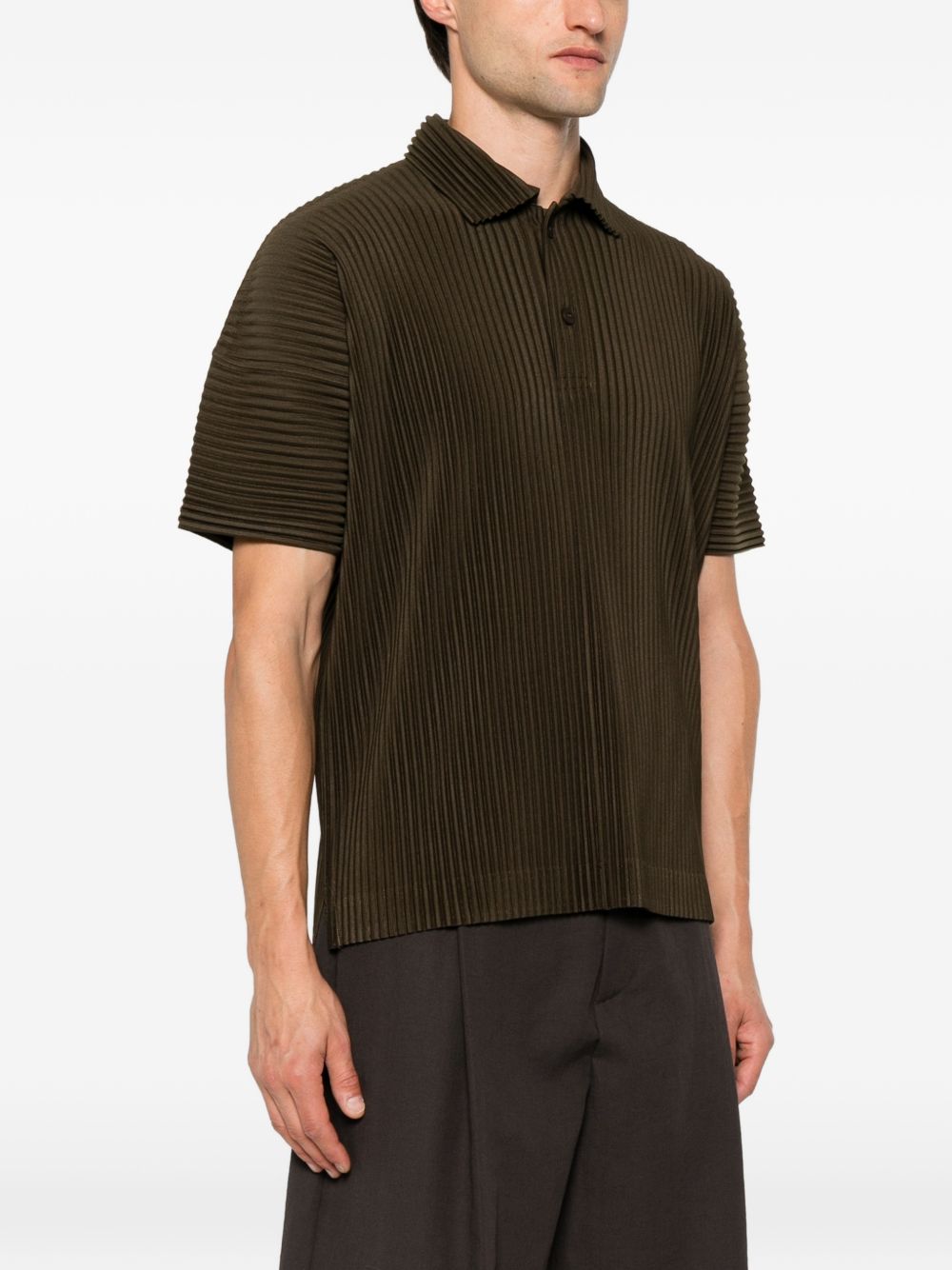 Homme Plisse' Issey Miyake Men Pleated Polo Shirt HOMME PLISSE ISSEY MIYAKE