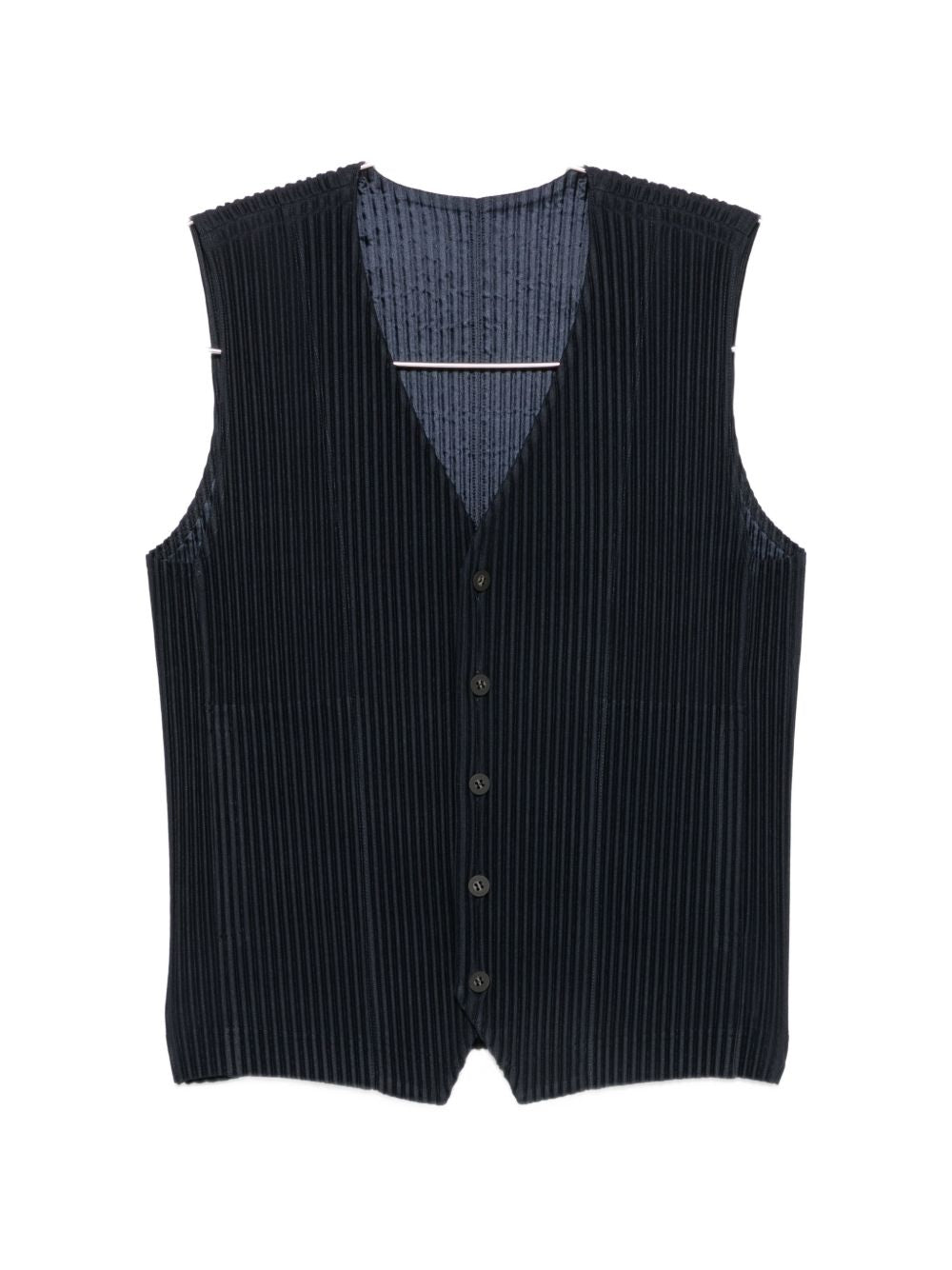 Homme Plisse' Issey Miyake Men Pleated V-Necked Vest HOMME PLISSE ISSEY MIYAKE