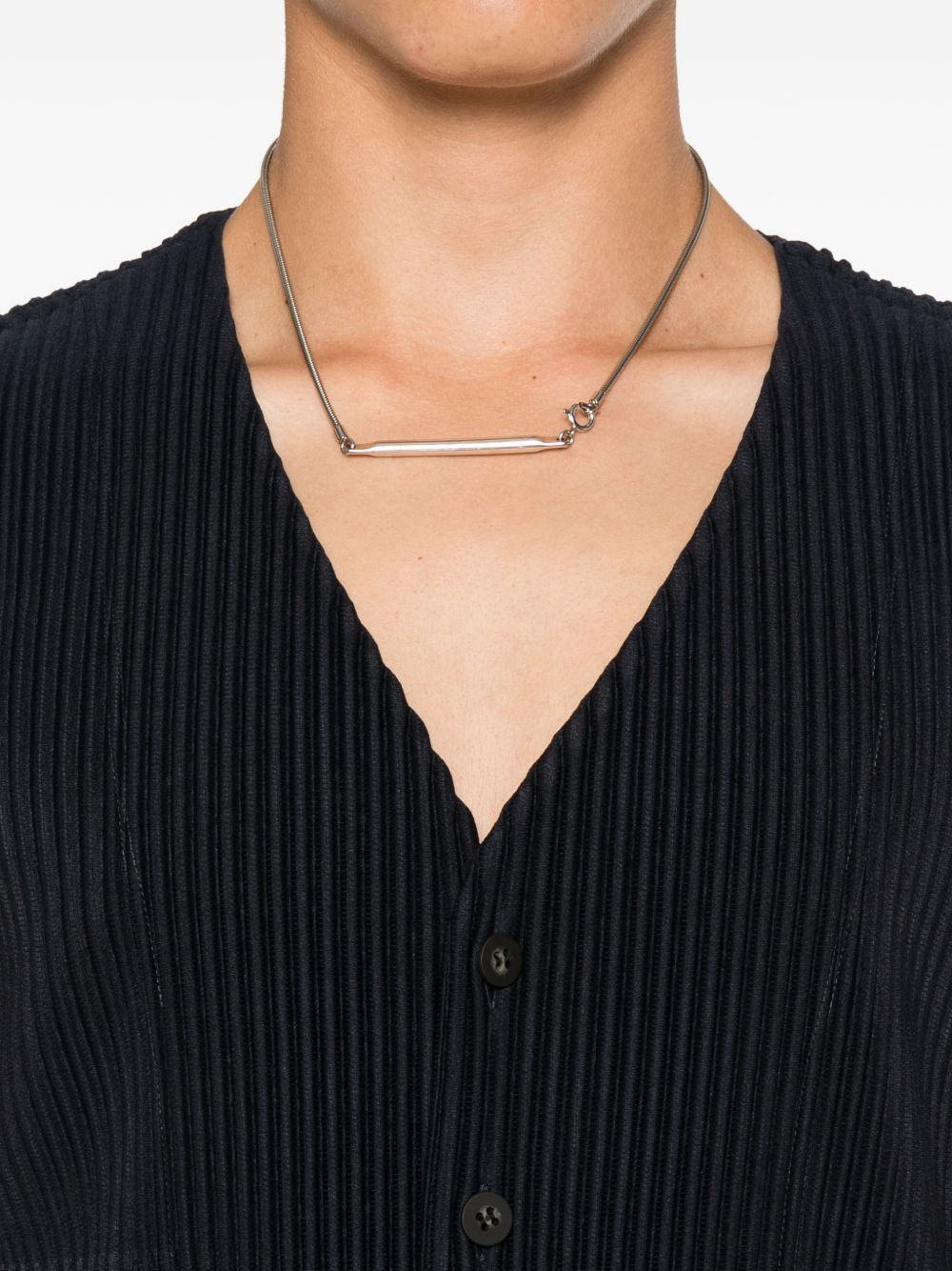 Homme Plisse' Issey Miyake Men Pleated V-Necked Vest HOMME PLISSE ISSEY MIYAKE
