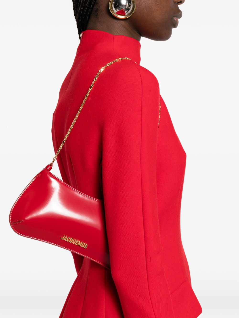 Jacquemus Women Le Petit Bisou Chaine Leather Shoulder Bag JACQUEMUS