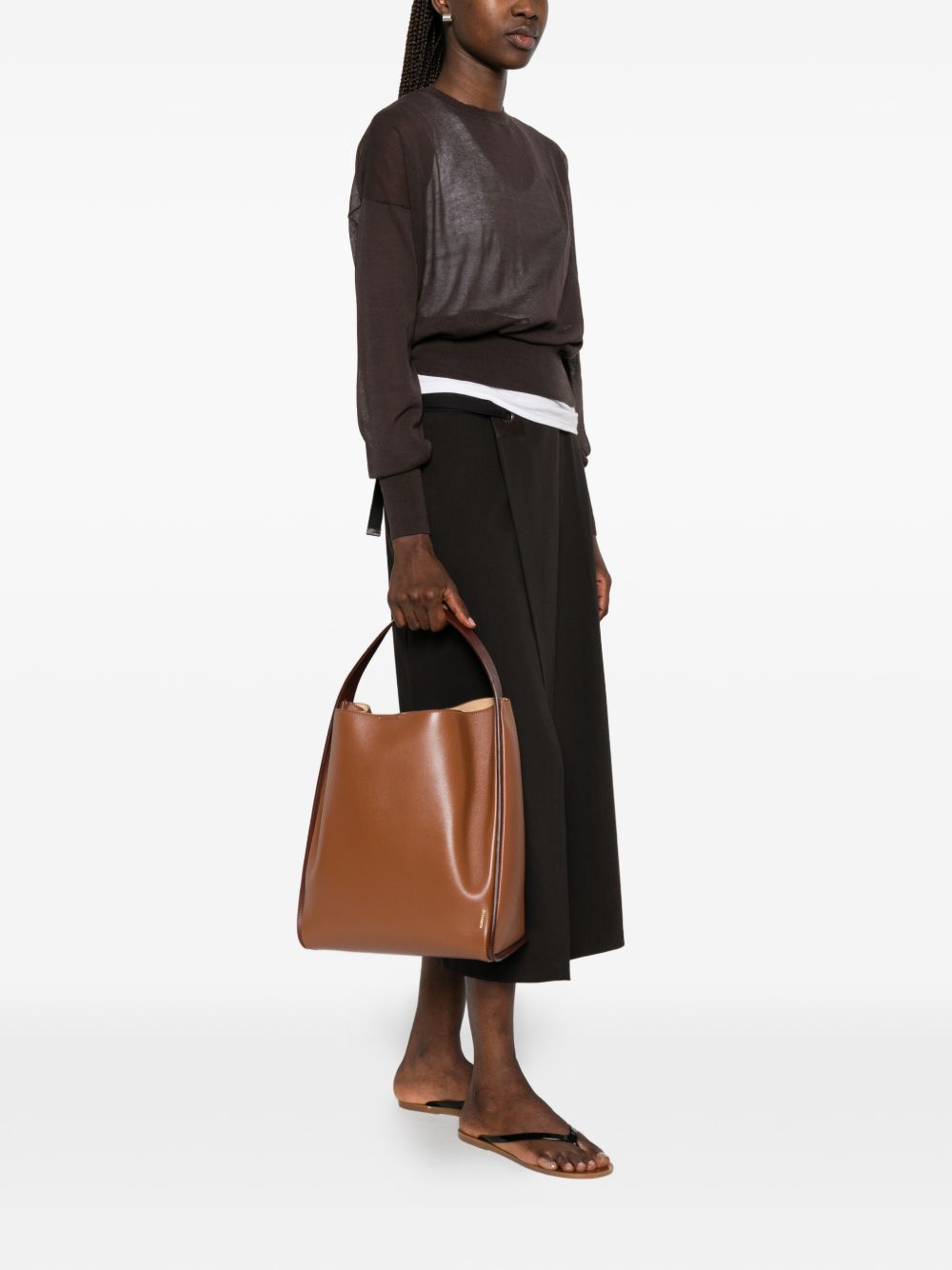 Jil Sander Women Pivot Leather Tote Bag JIL SANDER