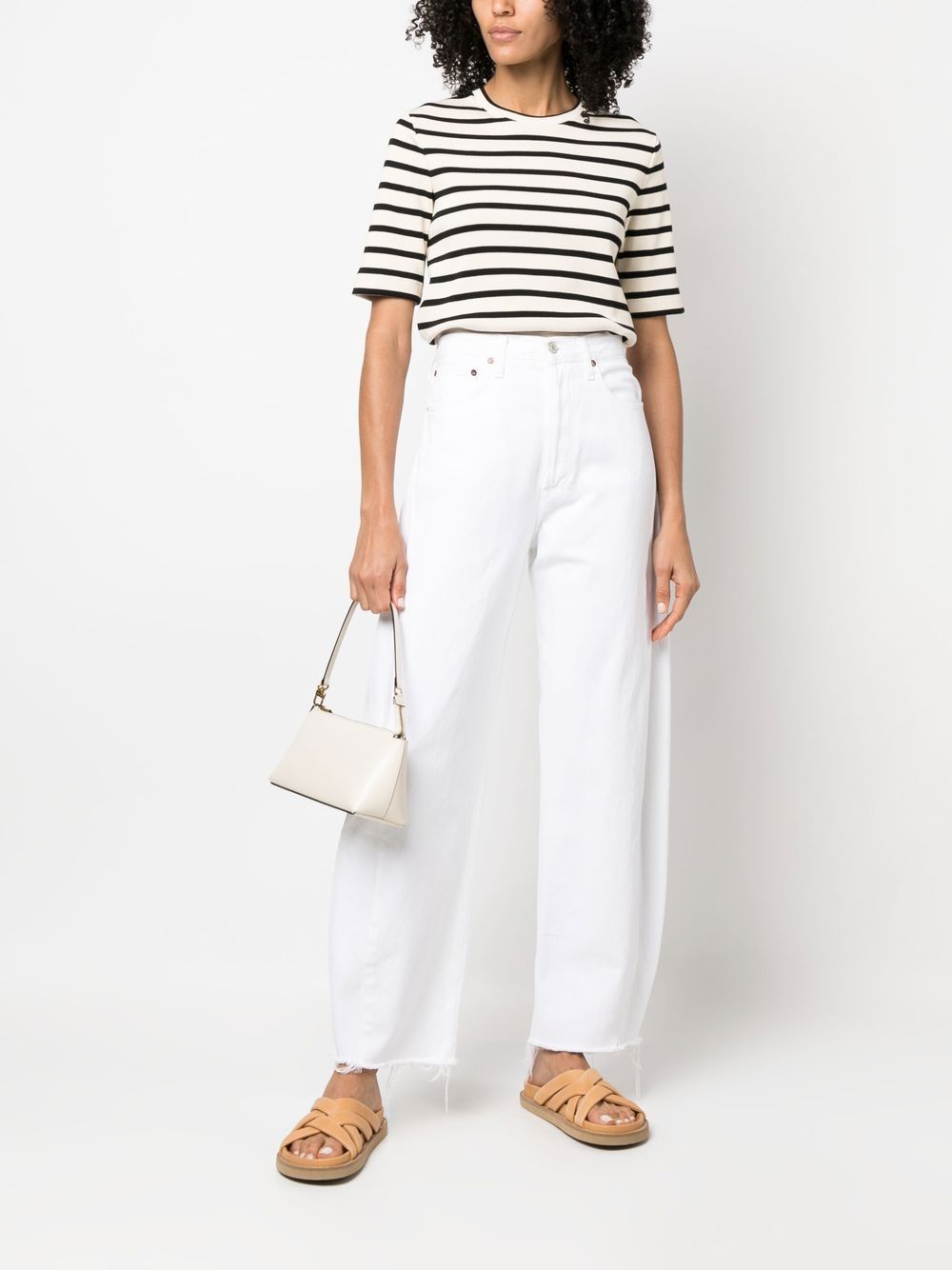 Jil Sander Women Striped Cotton T-Shirt JIL SANDER